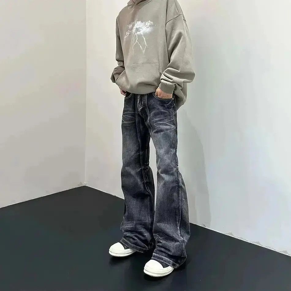 Japanese Brand Vintage Loose Cool Street Flare Denim Pants Size US 32 / EU 48 - 1 Thumbnail