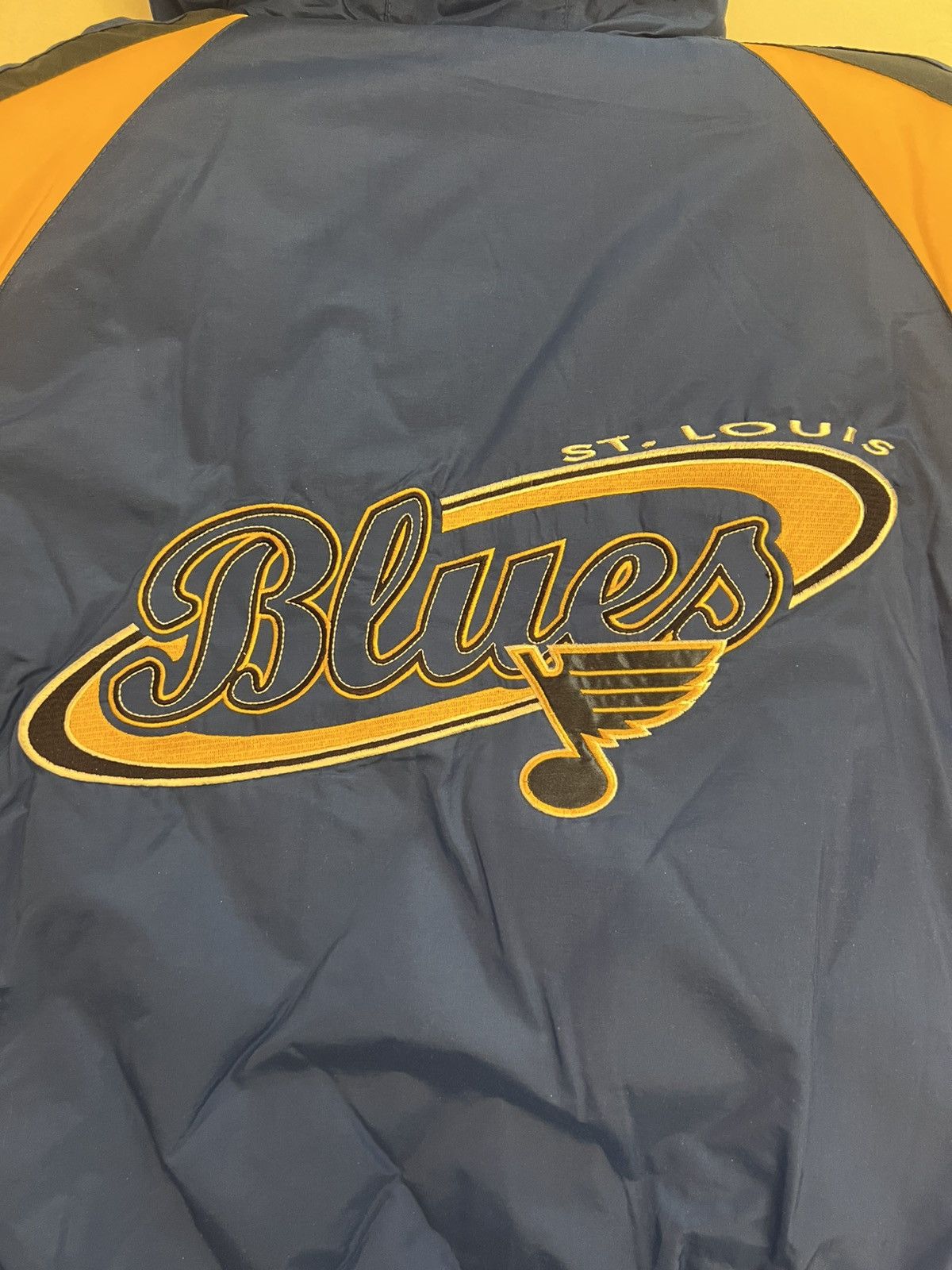 Logo 7 Vintage 90s Logo 7 St. Louis Blues NHL Hooded Puffer Jacket Size US L / EU 52-54 / 3 - 4 Thumbnail