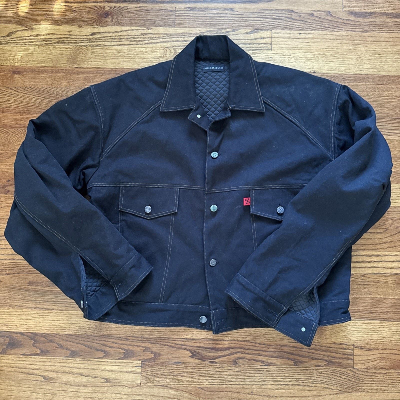 Other Kwame adusei KARD DENIM JACKET - ONE SIZE / BLACK Size US L / EU 52-54 / 3 - 1 Thumbnail