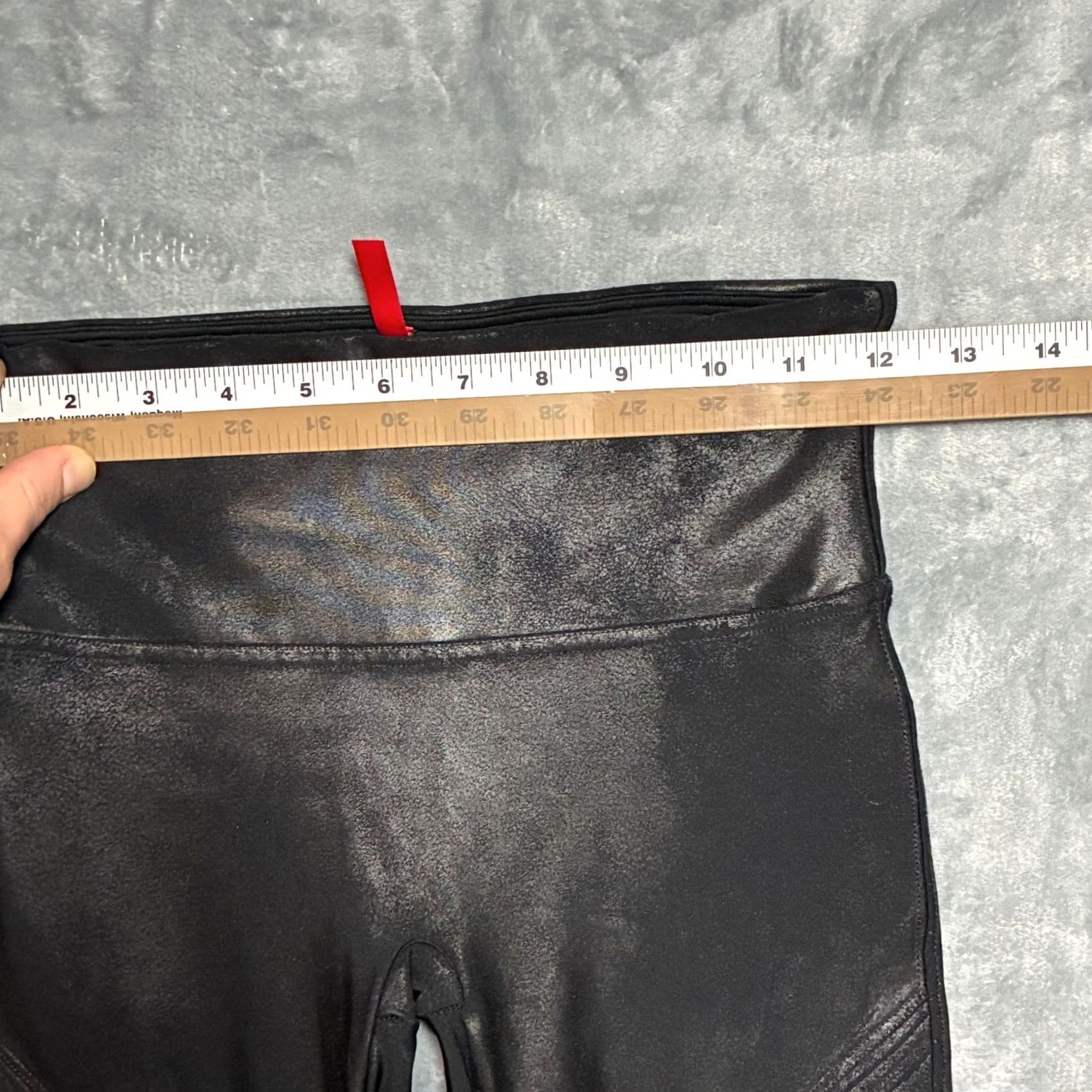 Spanx SPANX Faux Leather Moto Leggings Black High Waist Women's S Leggings Size 28" / US 6 / IT 42 - 8 Thumbnail