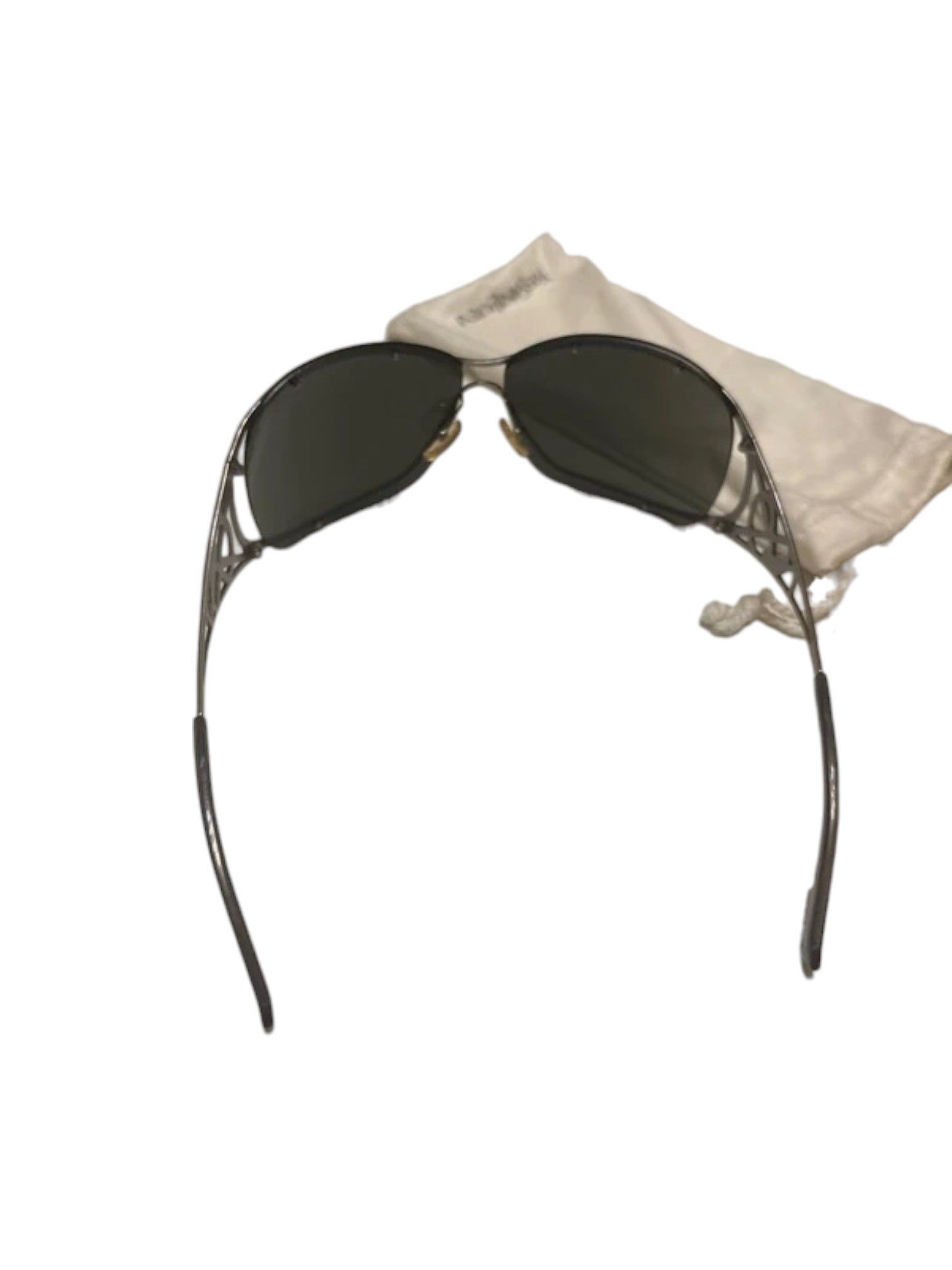 Saint Laurent Paris Saint Laurent Shield Sunglasses Rhinestone Filigree Temples Size ONE SIZE - 3 Thumbnail