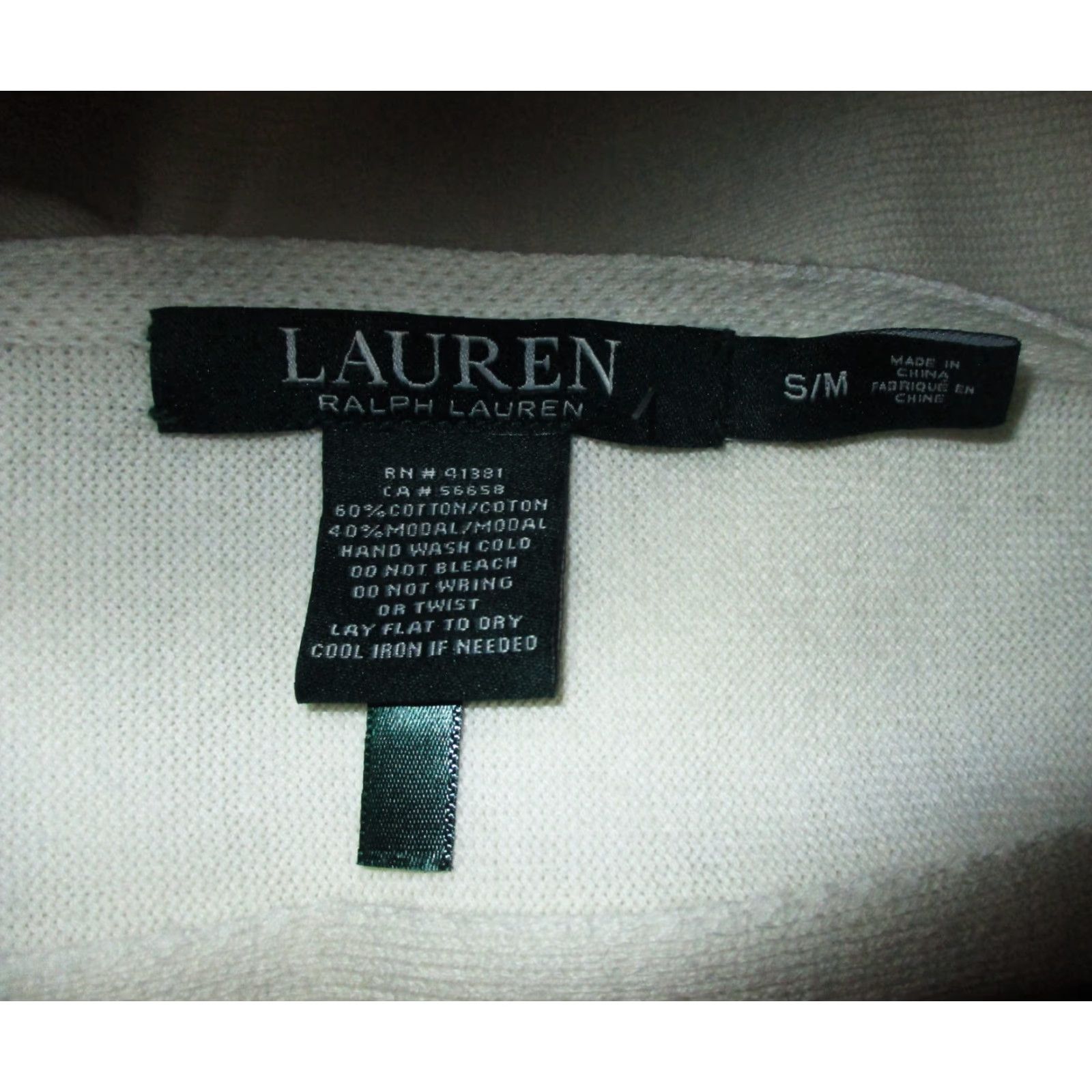 Ralph Lauren LAUREN Ralph Lauren White Black Knit Sweater Poncho Size S/M Shirt Womens Knit Poncho Size S / US 4 / IT 40 - 6 Thumbnail