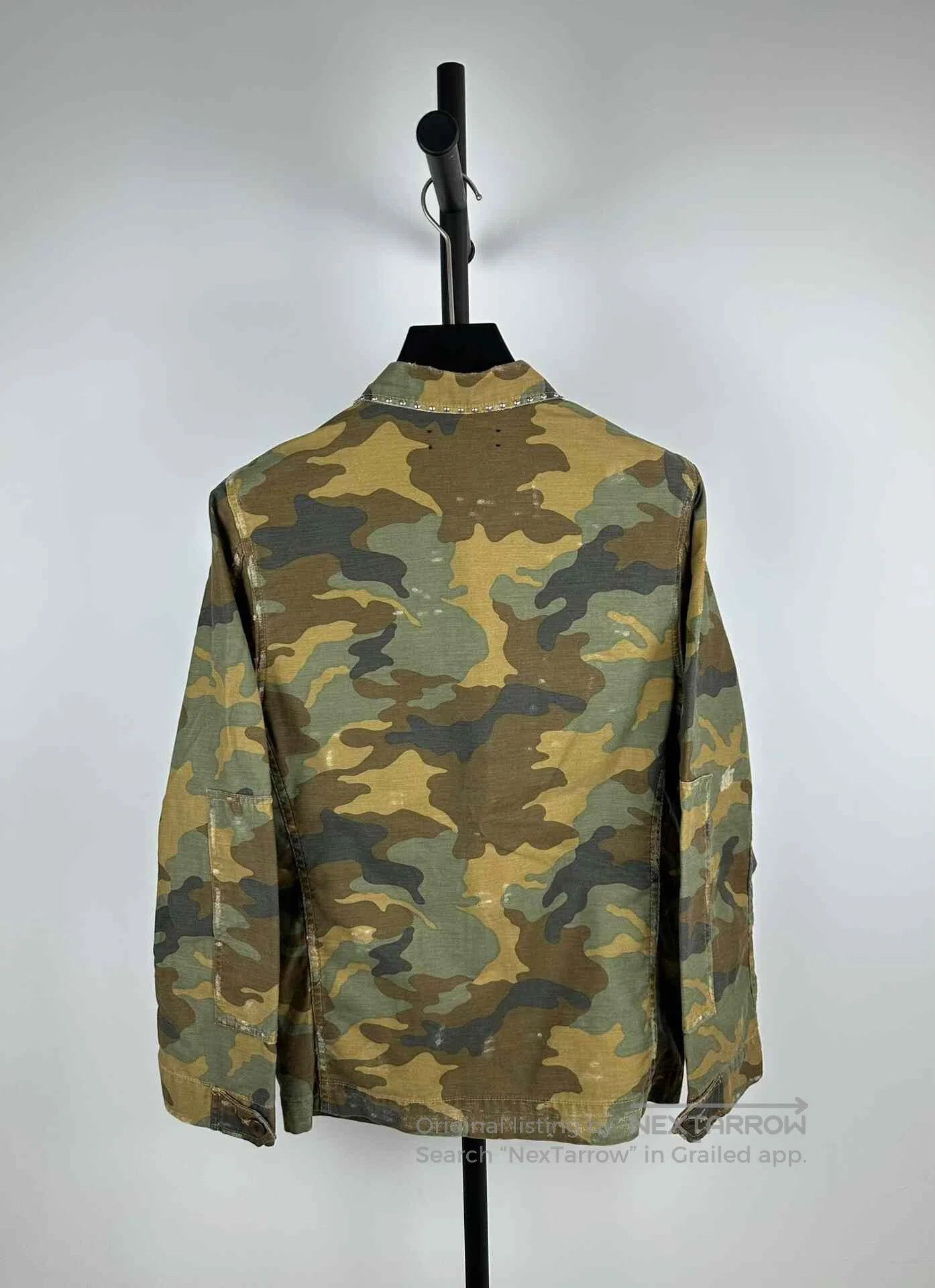 Amiri Amiri Camo Distressed Denim Jacket. Size US M / EU 48-50 / 2 - 2 Thumbnail