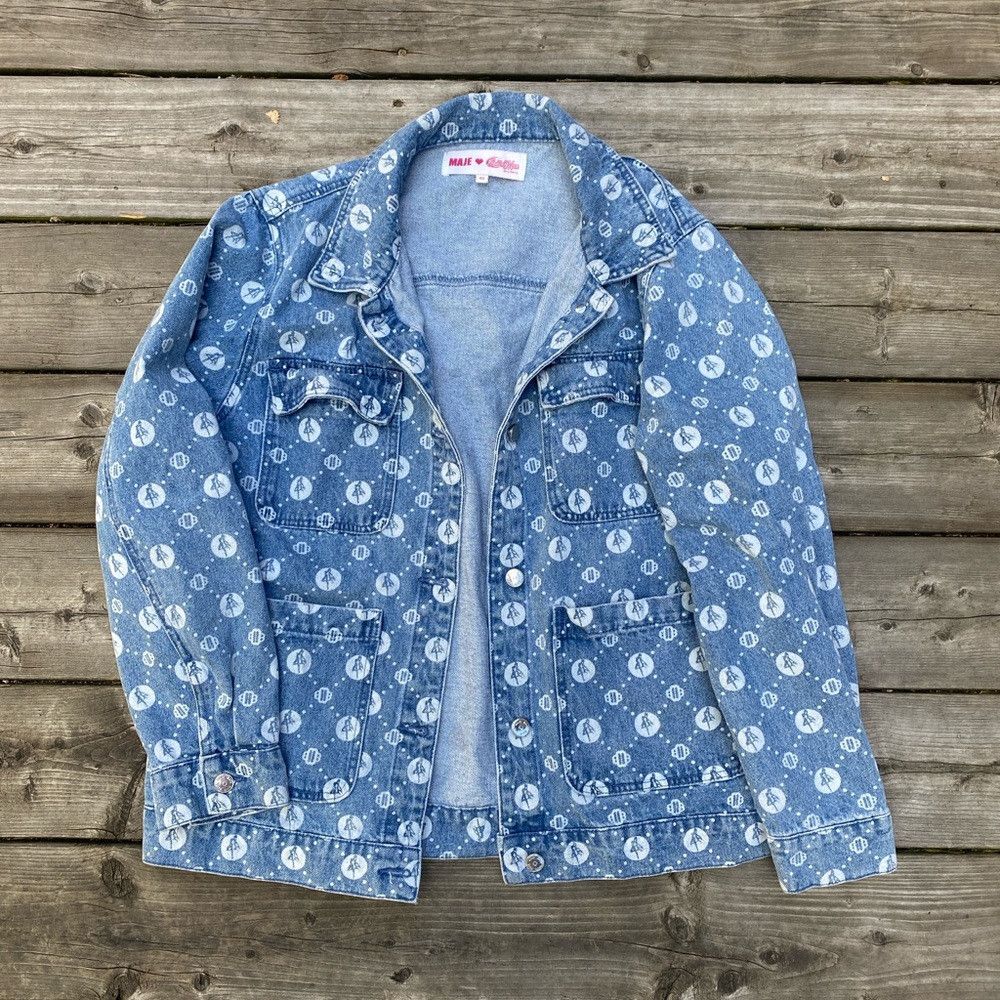 Maje Rare Maje X Sailor Moon Bmoon Monogram Denim Jacket Size 40 Size L / US 10 / IT 46 - 7 Thumbnail