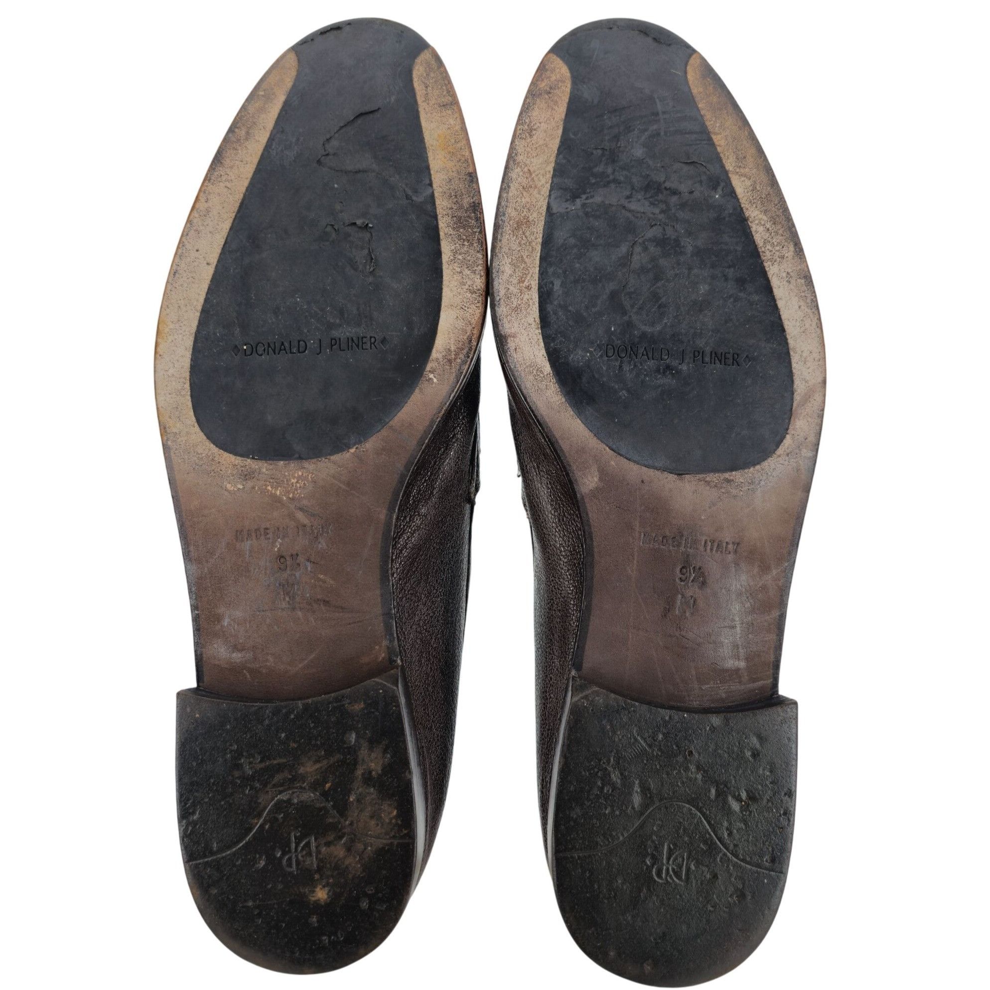 Donald Pliner Donald J. Pliner Signature Bit Loafers Mens 9.5 Brown Pebble Size US 9.5 / EU 42-43 - 3 Thumbnail