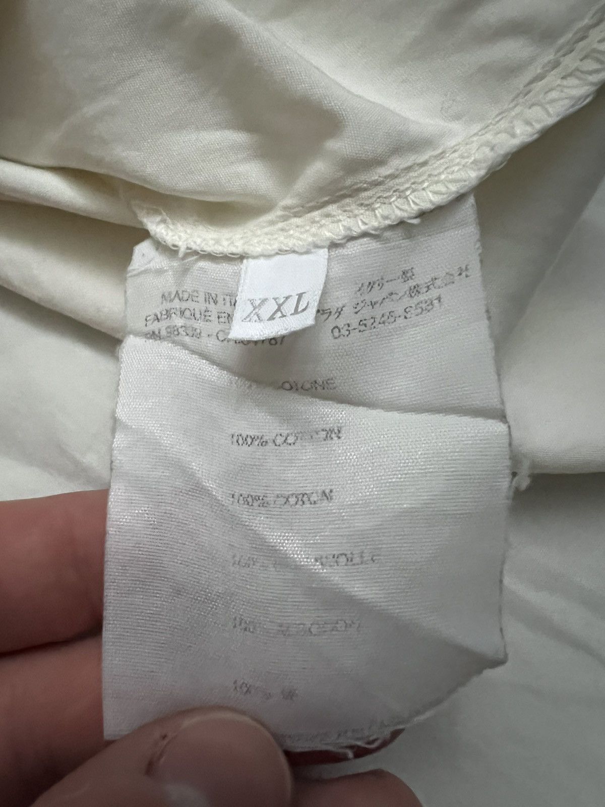 Prada Prada Red Tab White Shirt Size US XL / EU 56 / 4 - 7 Thumbnail