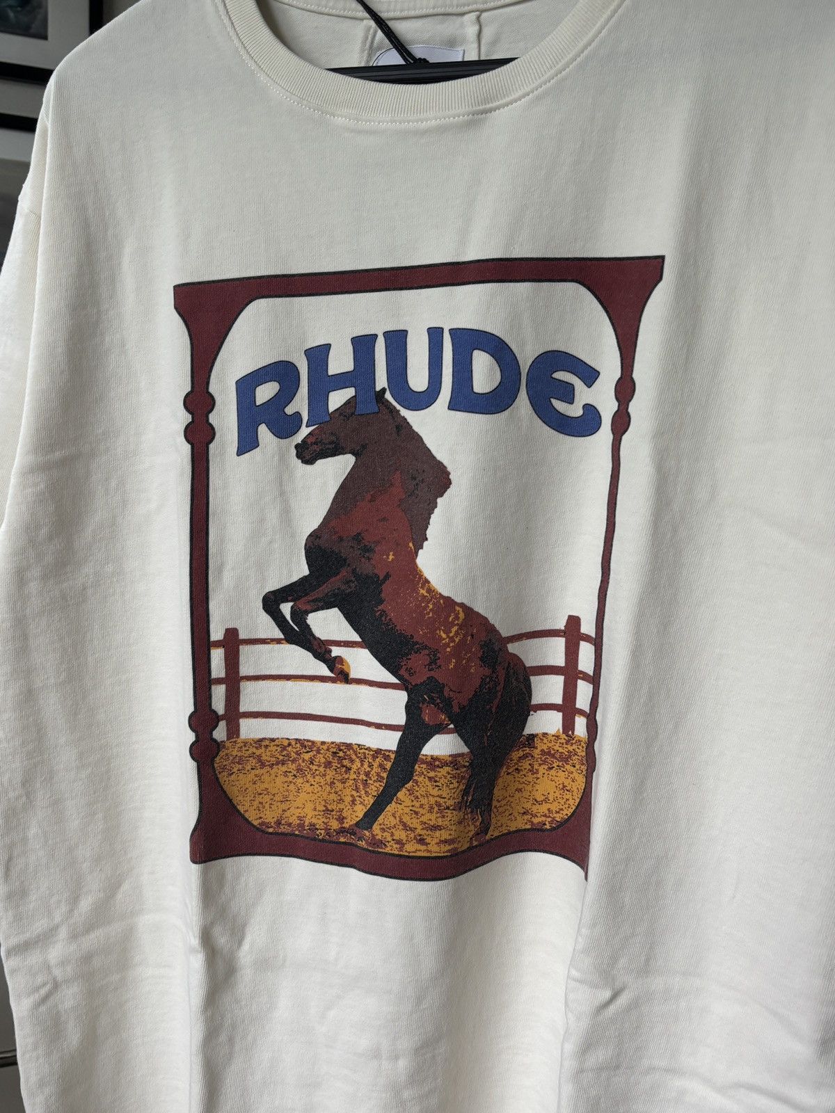 Rhude RHUDE HORSE COWBOY WESTERN LOGO TEE Size US L / EU 52-54 / 3 - 5 Thumbnail