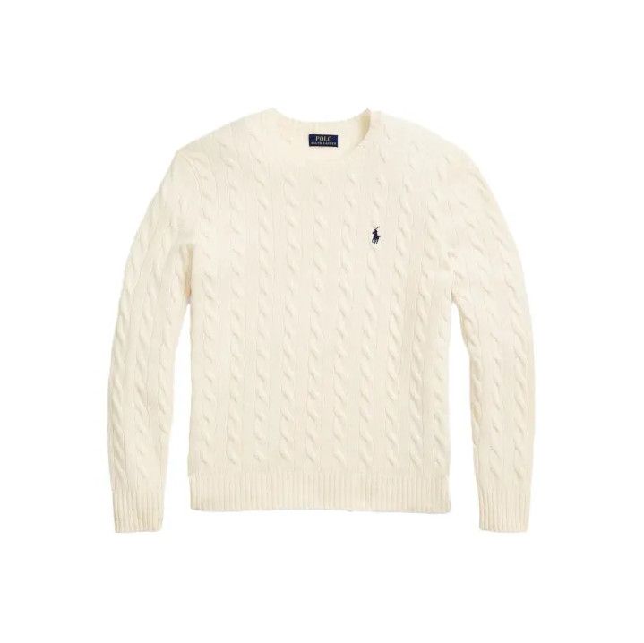 Polo Ralph Lauren Polo Ralph Lauren FW22 Cable Knit Logo Sweater Size US XL / EU 56 / 4 - 1 Thumbnail