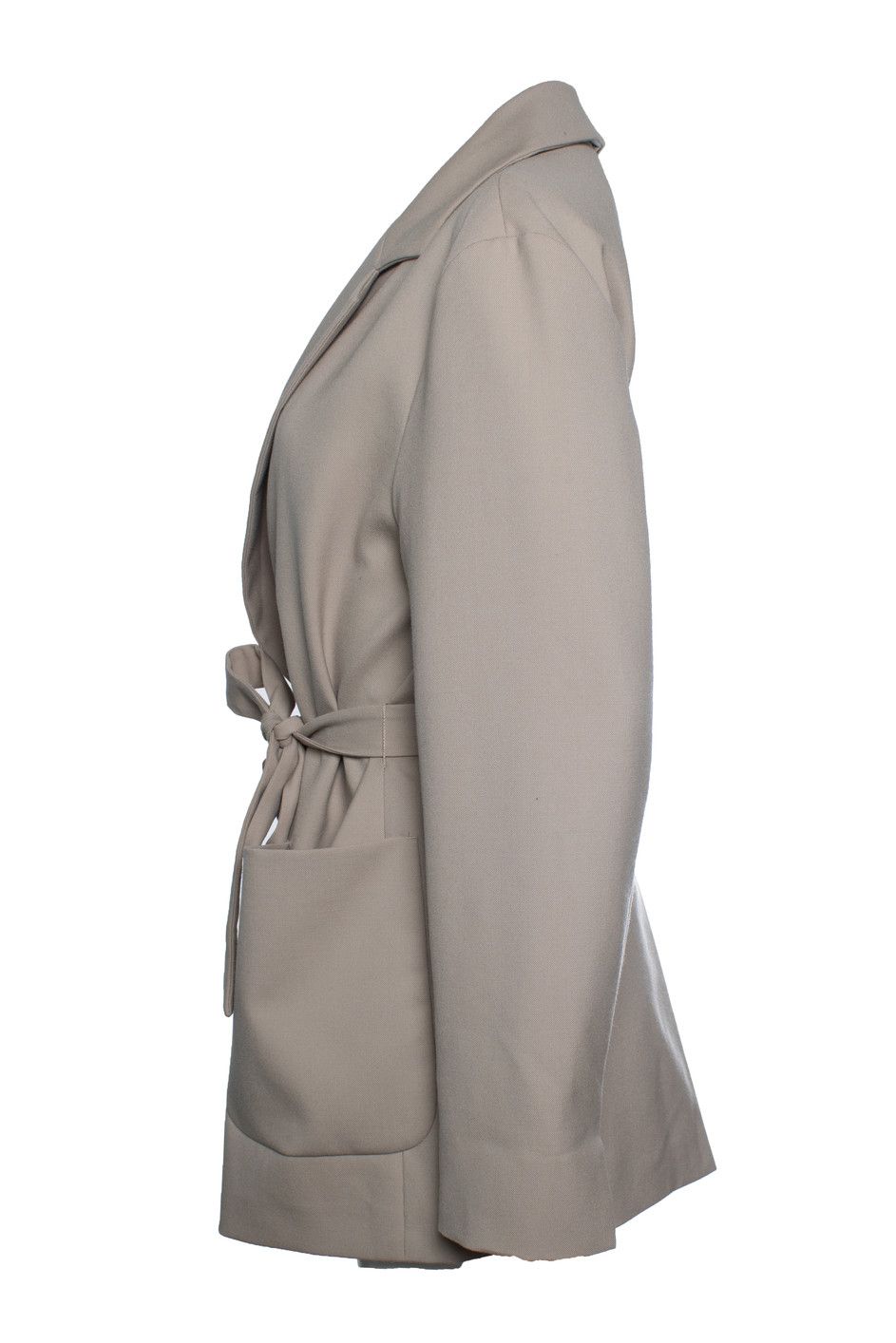 Weekend Max Mara Weekend Max Mara, beige oversized belted blazer Size L / US 10 / IT 46 - 2 Thumbnail