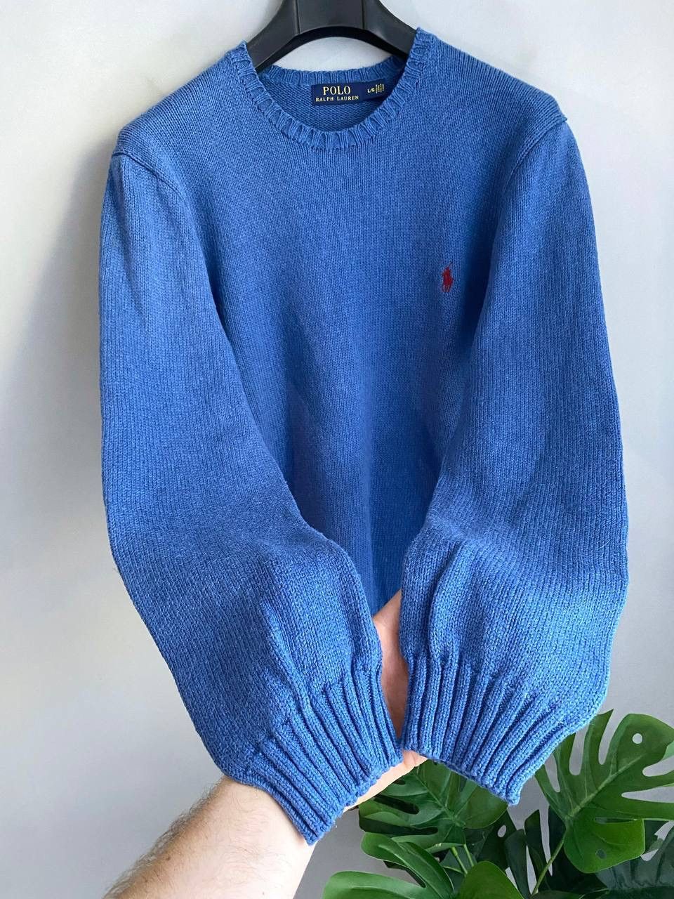 Polo Ralph Lauren Polo Ralph Lauren Men's Crew Neck Blue Knit Cotton Sweater L Size US L / EU 52-54 / 3 - 6 Thumbnail