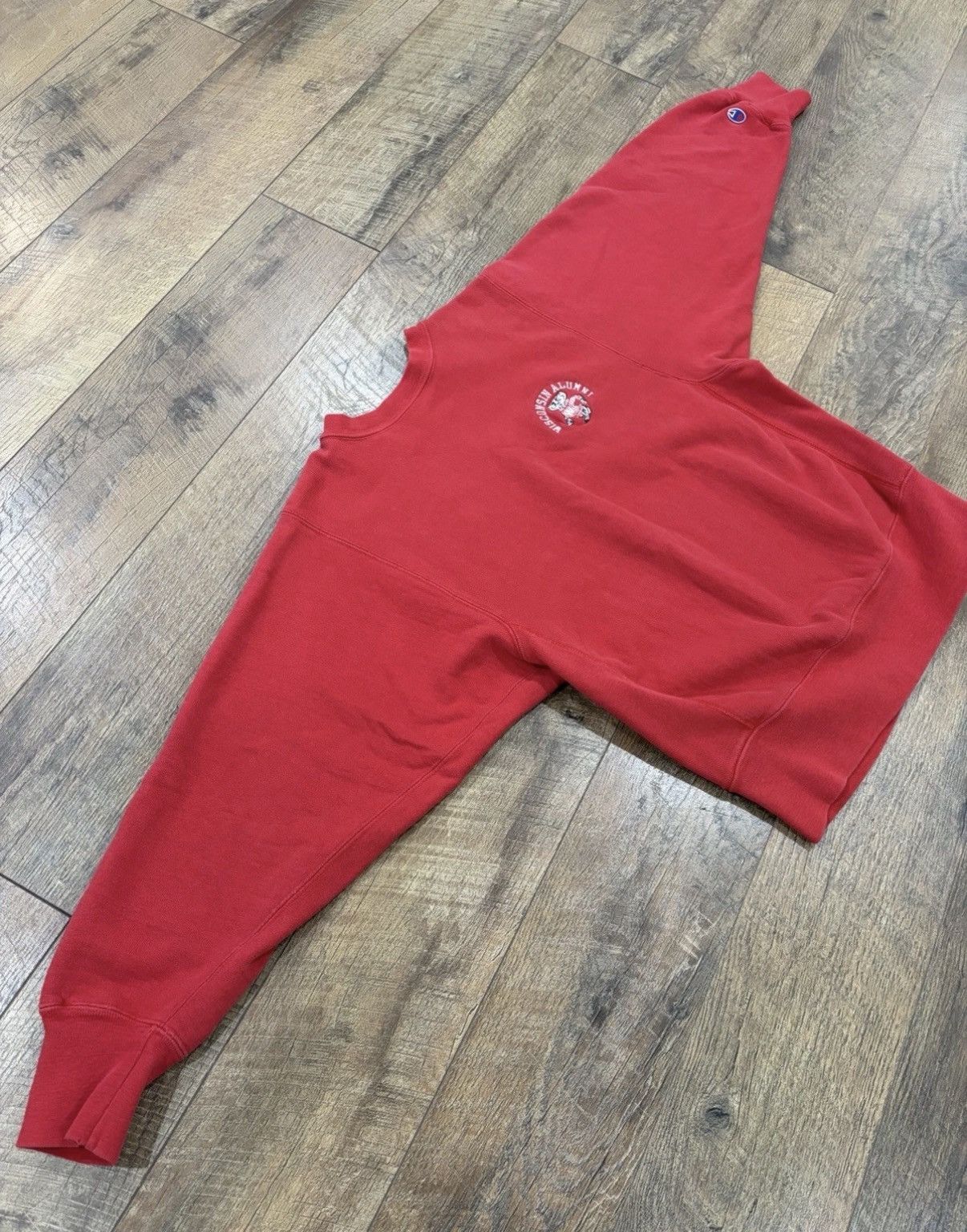 Champion VTG 80s Champion Reverse Weave Wisconsin Crewneck Red Medium Size US M / EU 48-50 / 2 - 4 Thumbnail