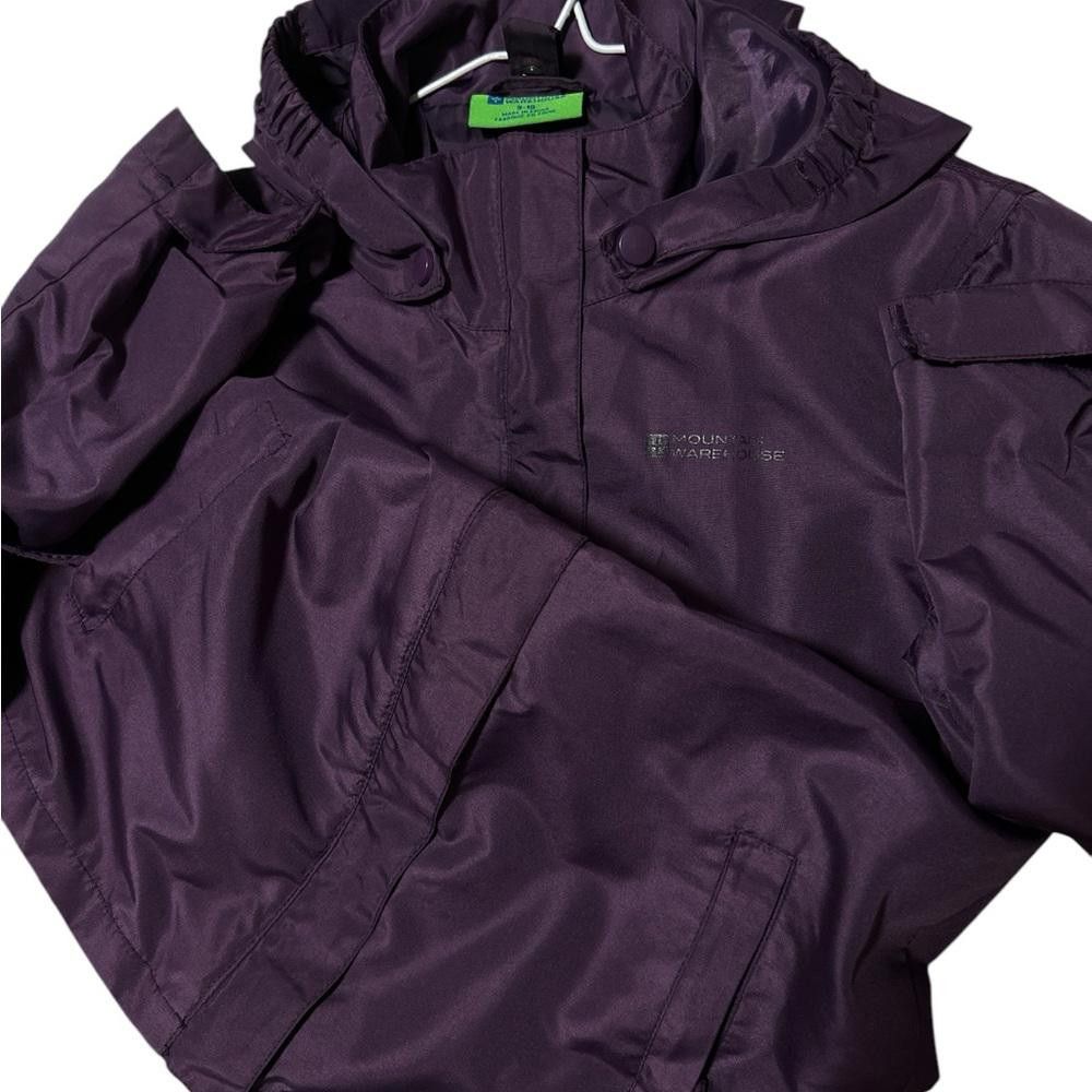 Designer Women's Mountain Warehouse Purple Hooded Jacket Size L / US 10 / IT 46 - 3 Thumbnail