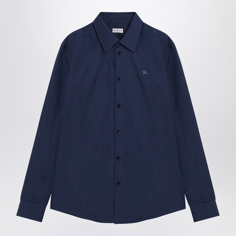 Burberry Burberry Blue Cotton Shirt With Ekd Size US M / EU 48-50 / 2 - 1 Thumbnail
