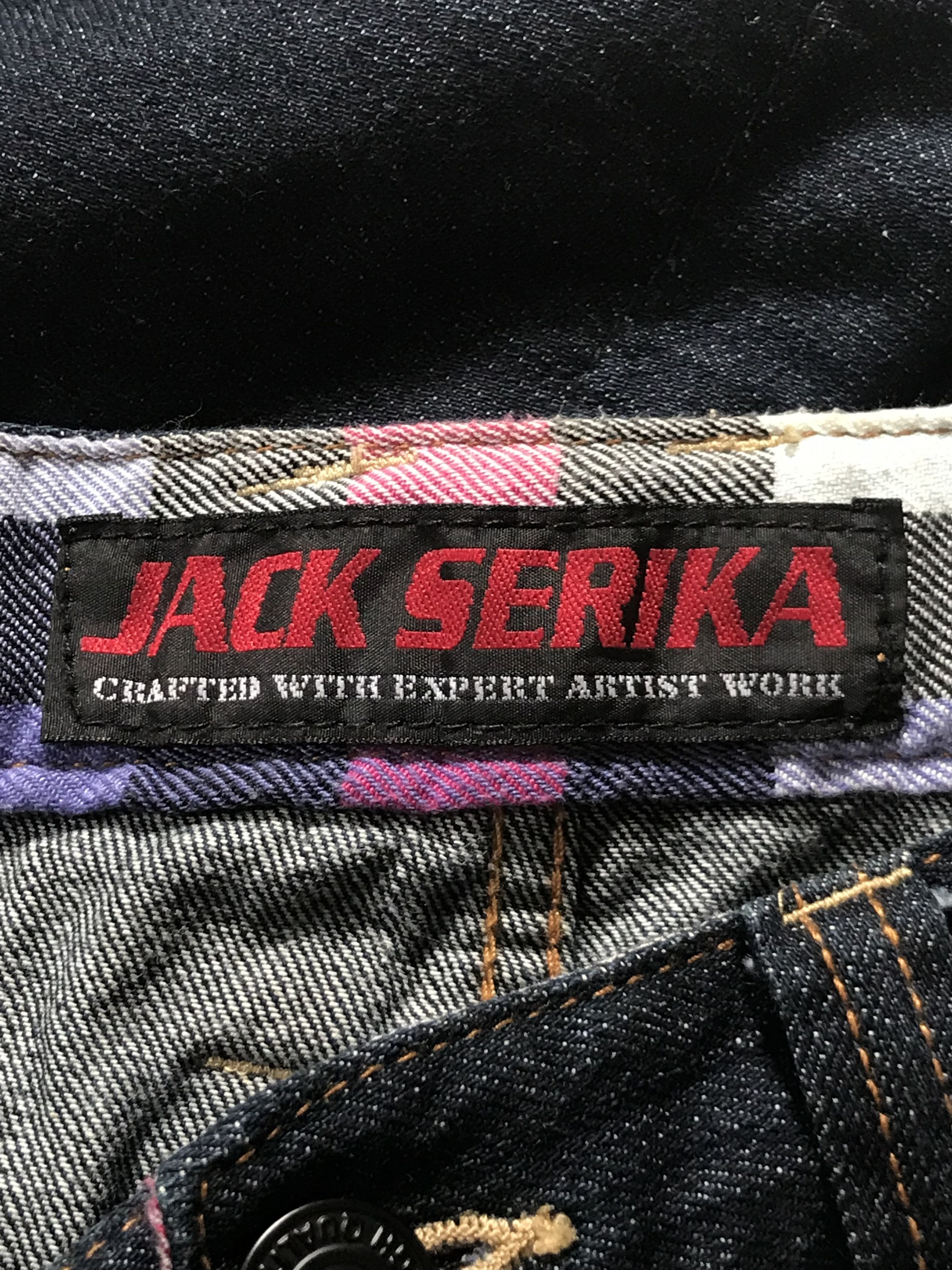 Japanese Brand Jack Serika Japanese Double Waist Roll Up Denim Jeans Size US 27 - 7 Thumbnail