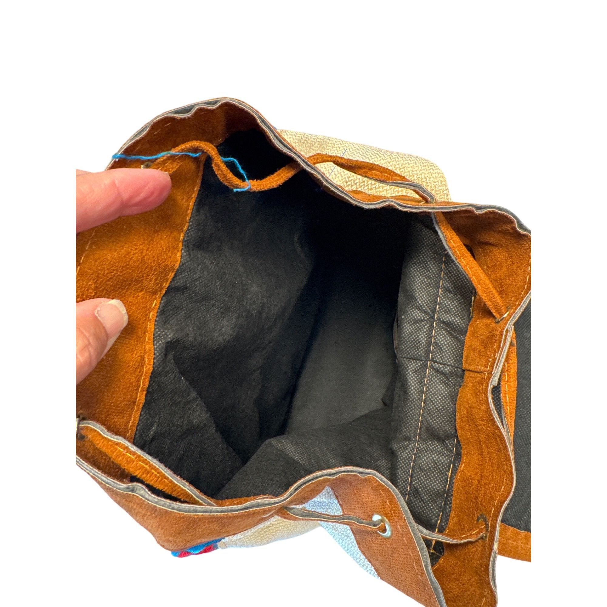 Other Colorful Geometric Pattern Hobo Backpack 15x13.5 Inches SKU Size ONE SIZE - 9 Thumbnail