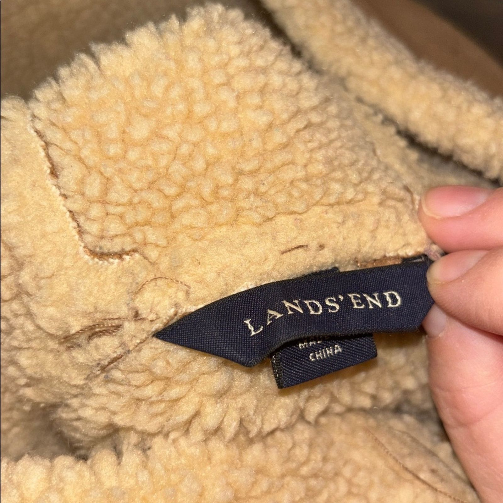 Lands' End Lands End Faux Suede Fleece Lined Coat Size XL / US 12-14 / IT 48-50 - 6 Thumbnail