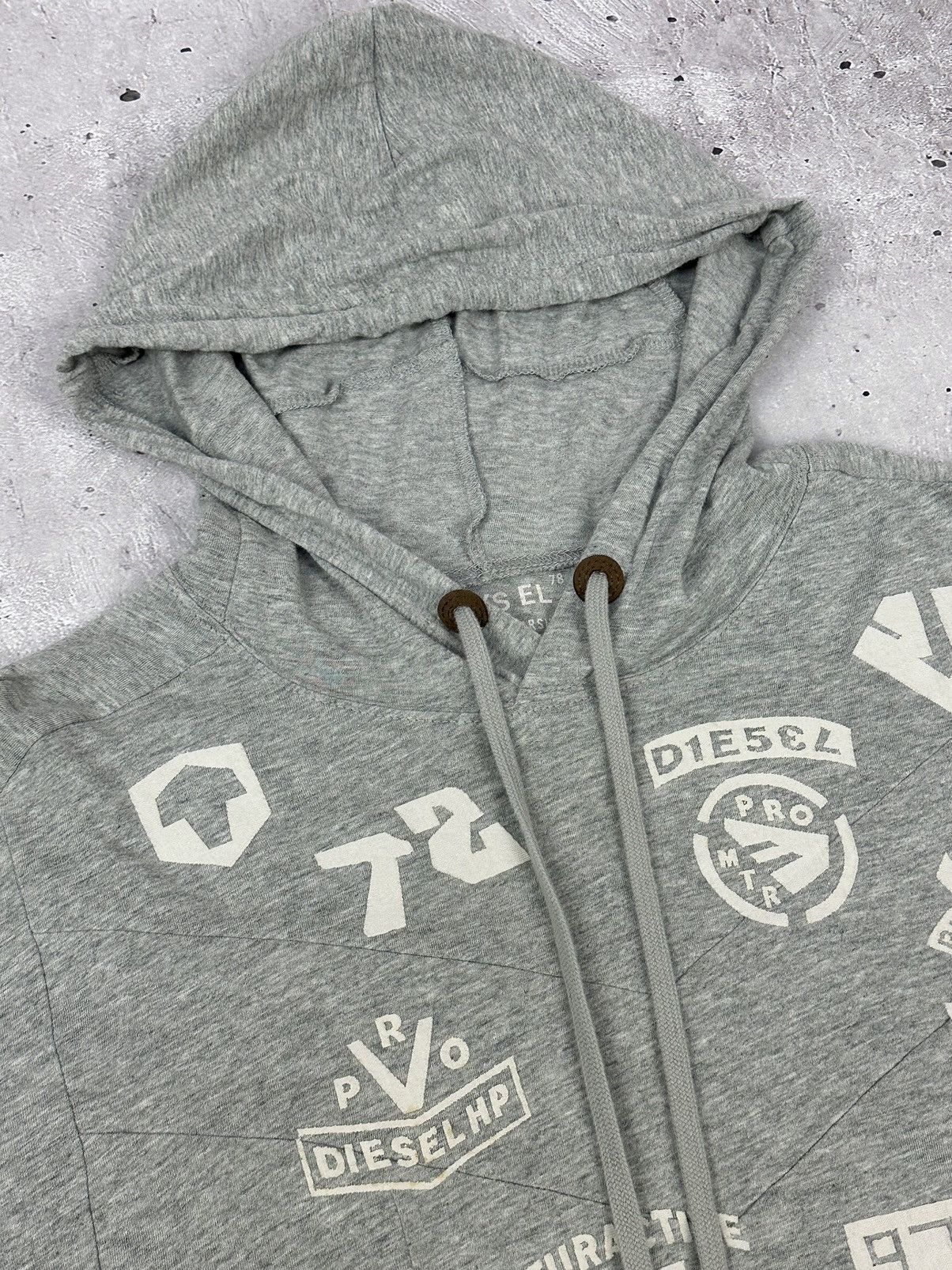 Diesel Vintage Diesel Long Sleeve Grey Light Men’s Cotton Hoodie Size US M / EU 48-50 / 2 - 8 Thumbnail