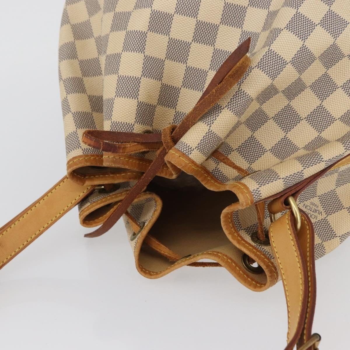 Louis Vuitton Louis Vuitton Damier Azur Noe Bucket Bag White Size ONE SIZE - 6 Thumbnail