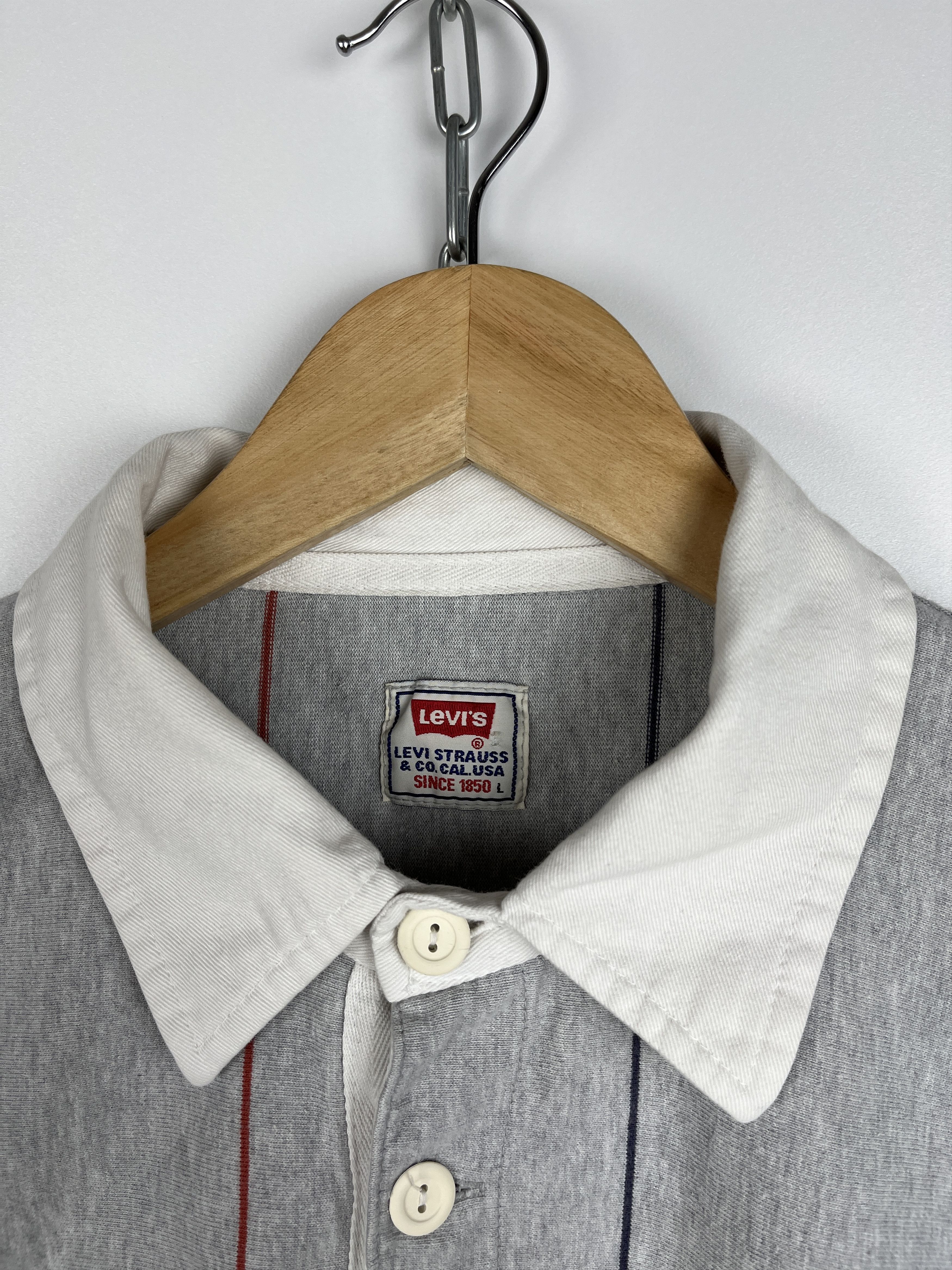 Levi's × Vintage 90's Levi's Vintage Rugby Polo Shirt Striped Long Sleeve Size US L / EU 52-54 / 3 - 6 Thumbnail