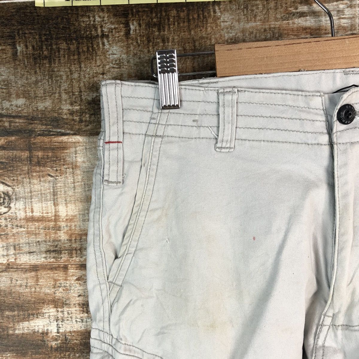 Japanese Brand Geride White Cargo utility Multipocket Pants #A1922 Size US 31 - 7 Thumbnail