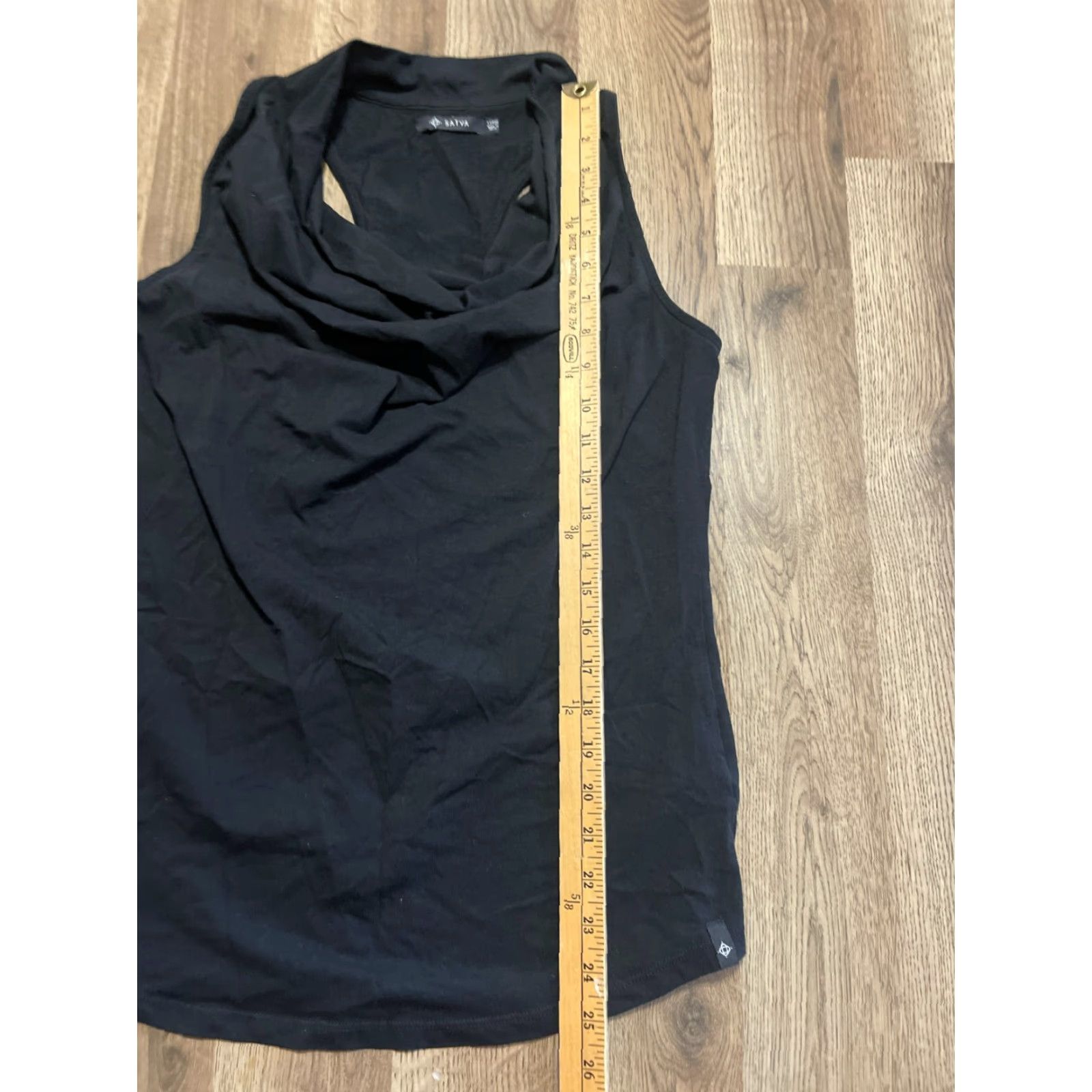 Vintage Satva Shirt Women's Size L Black Sleeveless Cowl Neck Size L / US 10 / IT 46 - 4 Thumbnail