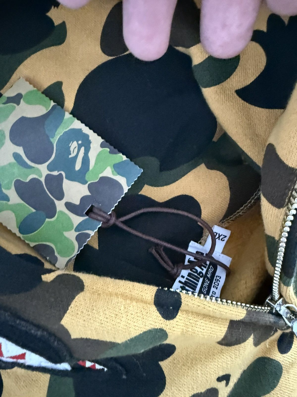 Bape Bape Yellow First Camo PONR Full Zip Size US XXL / EU 58 / 5 - 8 Thumbnail