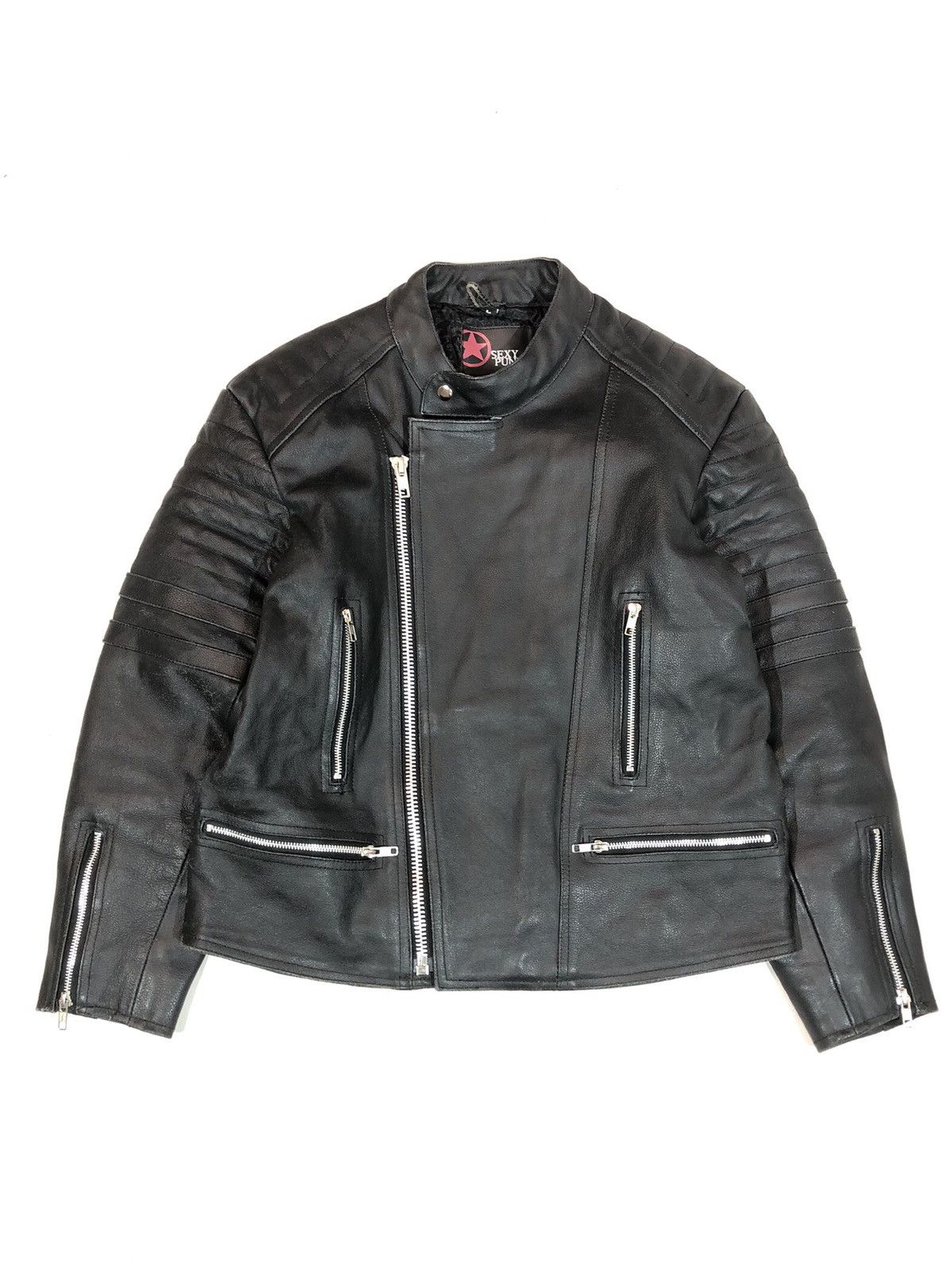 Harley Davidson × Honda × Vintage Sexy Punk Leather Jacket biker Motorcycle Racing Size US L / EU 52-54 / 3 - 5 Thumbnail