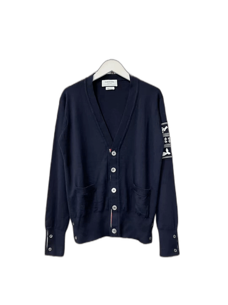 Thom Browne Thom Browne Wool Cardigan with Buttons-yf Size US XXS / EU 40 - 1 Thumbnail