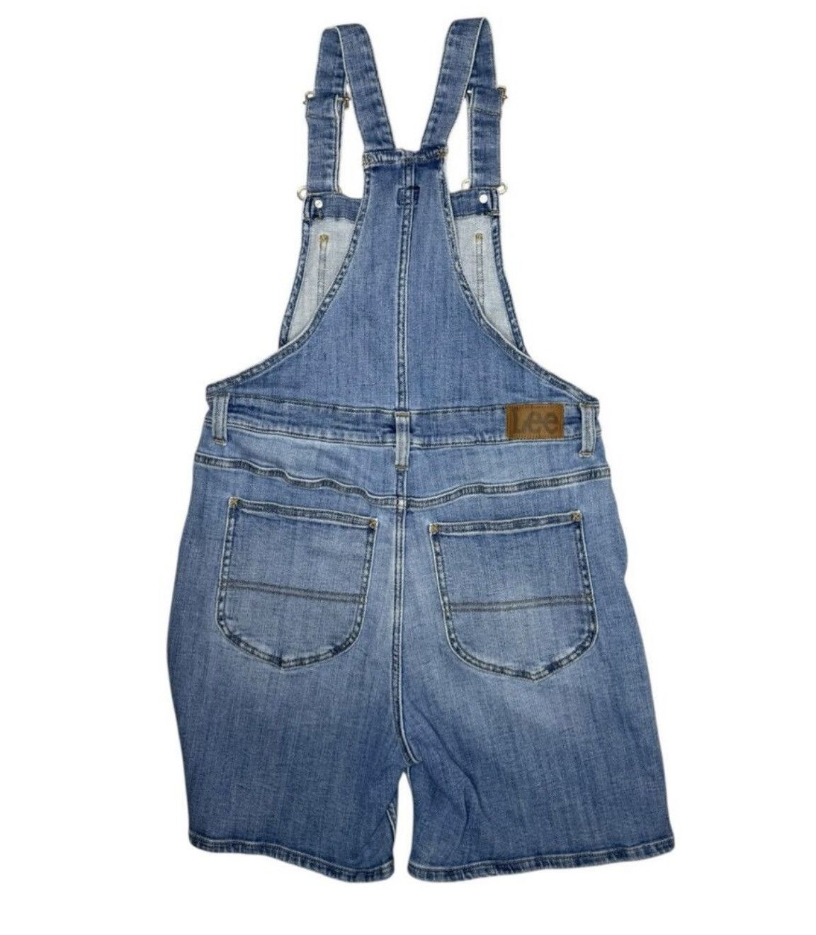Lee Vtg Lee Women’s Medium Denim Overall Shorts Relaxed 90s Size 34" / US 12 / IT 48 - 5 Thumbnail