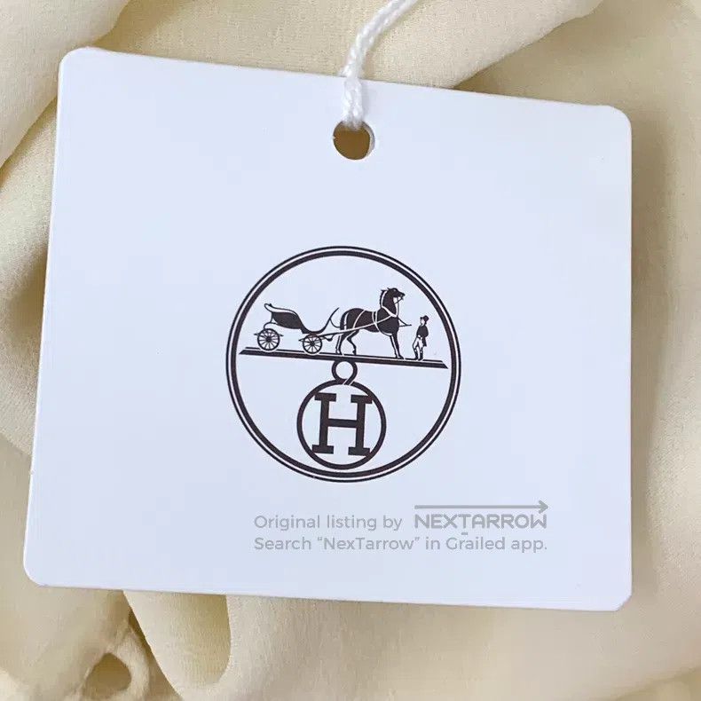 Hermes Hermes Beige Wool Round Neck Long Sleeve Top Size XS / US 0-2 / IT 36-38 - 7 Thumbnail
