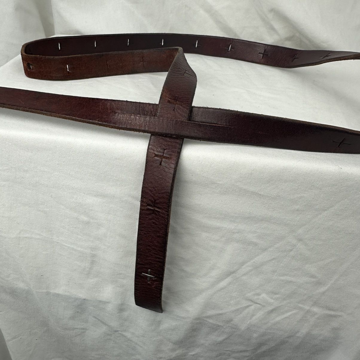 Ma+ MA+ Maurizio Amadei Long Leather Belt Cross Size ONE SIZE - 6 Thumbnail