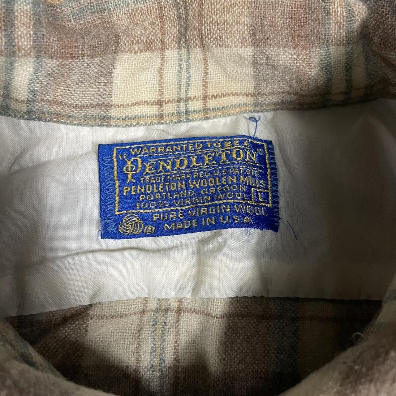 Pendleton × Vintage Vintage 60s Wool Pendleton Flannel Shirt Size US L / EU 52-54 / 3 - 8 Thumbnail