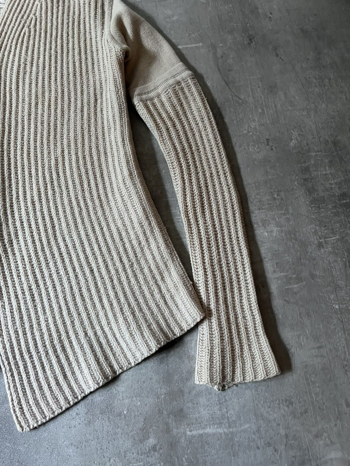 Rick Owens Rick Owens Queen F/W 04 wool beige sweater Size L / US 10 / IT 46 - 4 Thumbnail