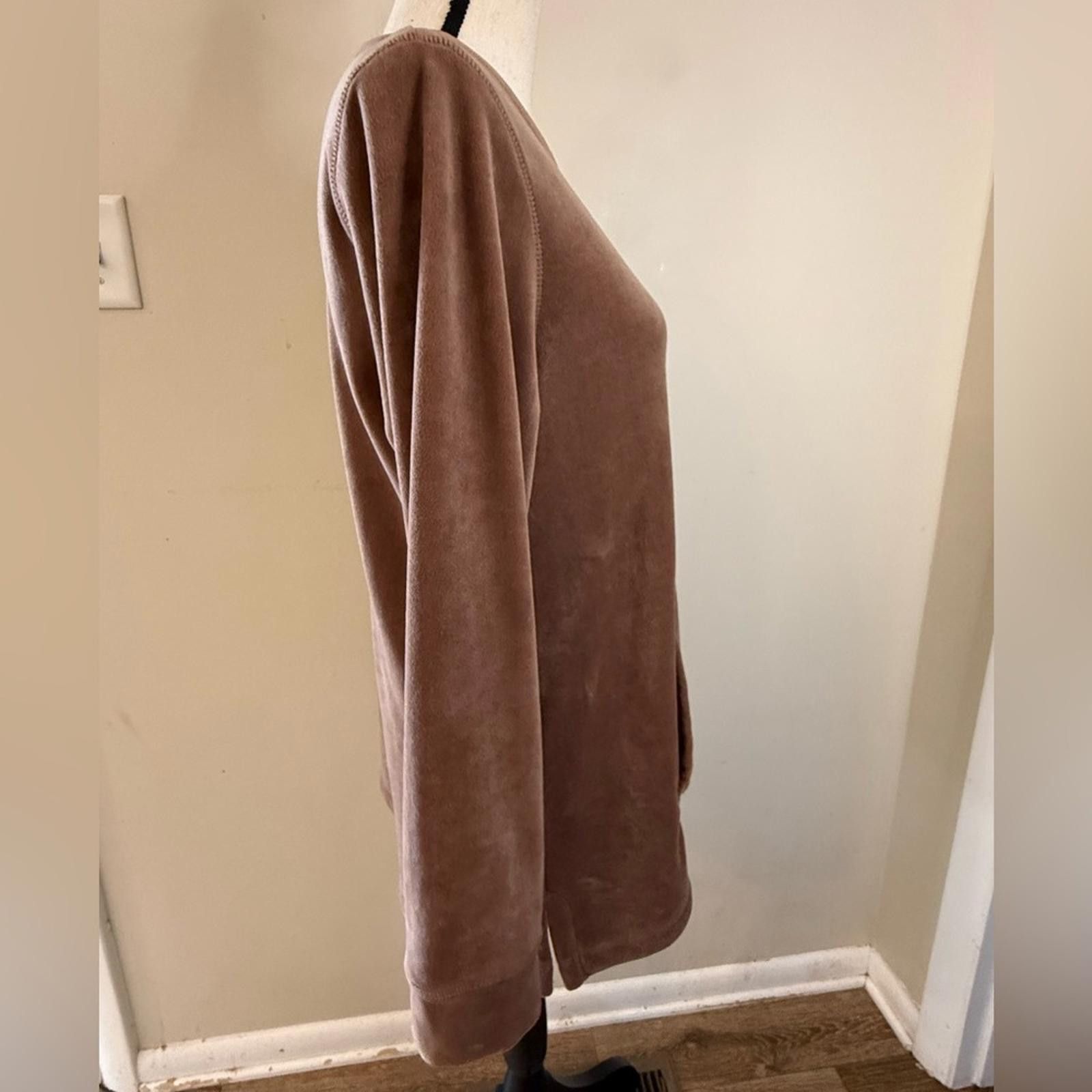 Other Brown velour sweatshirt kangaroo pocket SZ L/XL Size M / US 6-8 / IT 42-44 - 2 Thumbnail