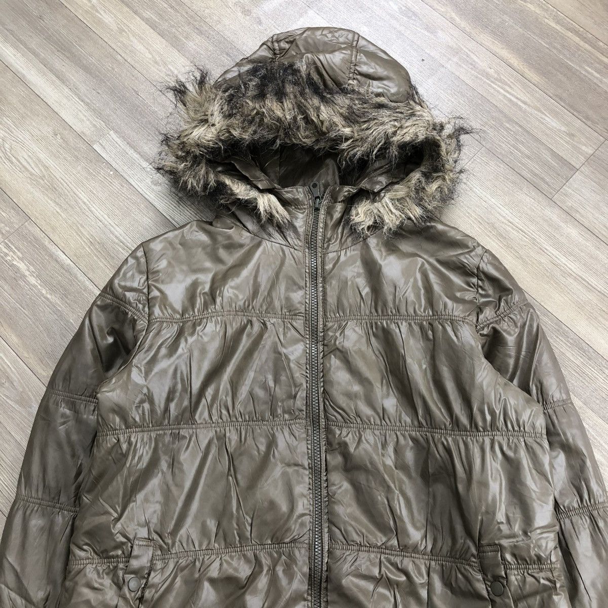 If Six Was Nine 2000s Uniqlo Fur Puffer Down Jacket Beauty Beast Goa Lgb Y2K Size US L / EU 52-54 / 3 - 3 Thumbnail