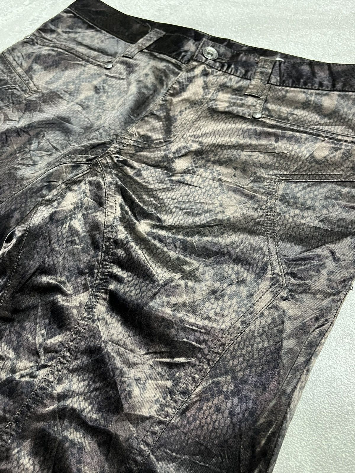 Japanese Brand Semanticdesign Snake skin python Flare Laces Pant Size US 30 / EU 46 - 4 Thumbnail