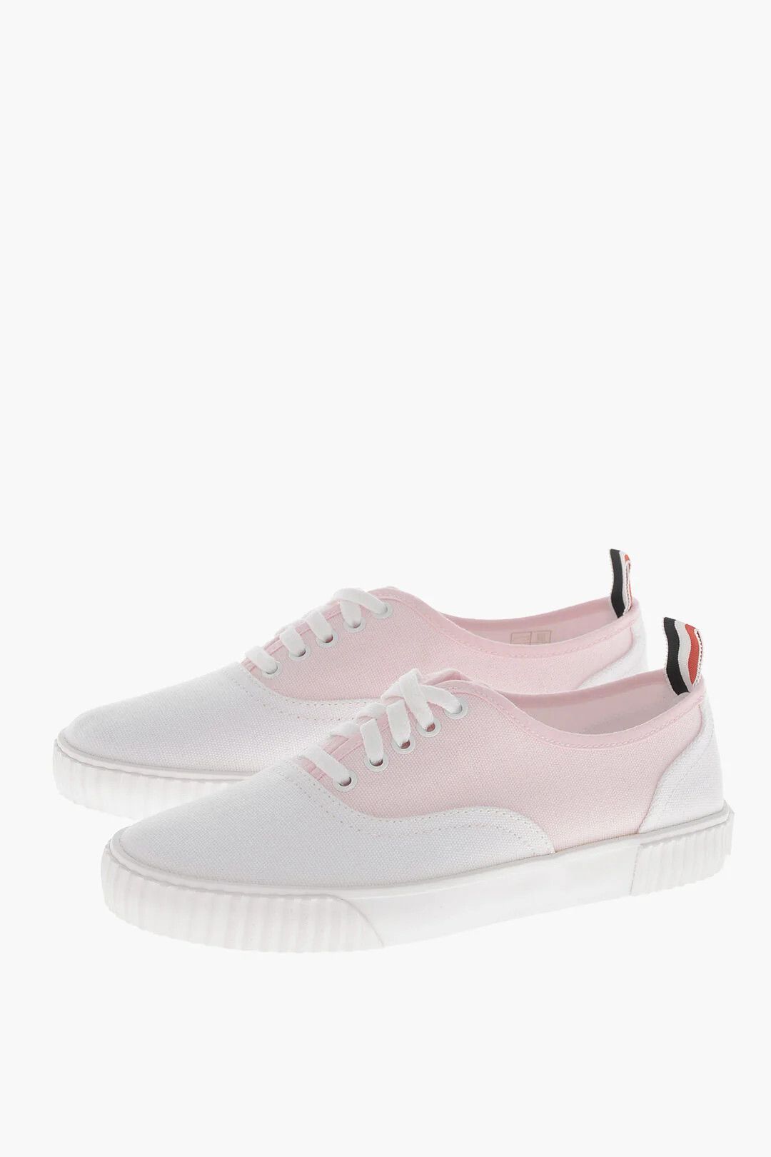Thom Browne og1mm0426 Canvas Low-Top Sneakers in Pink Size US 8 / IT 38 - 3 Thumbnail
