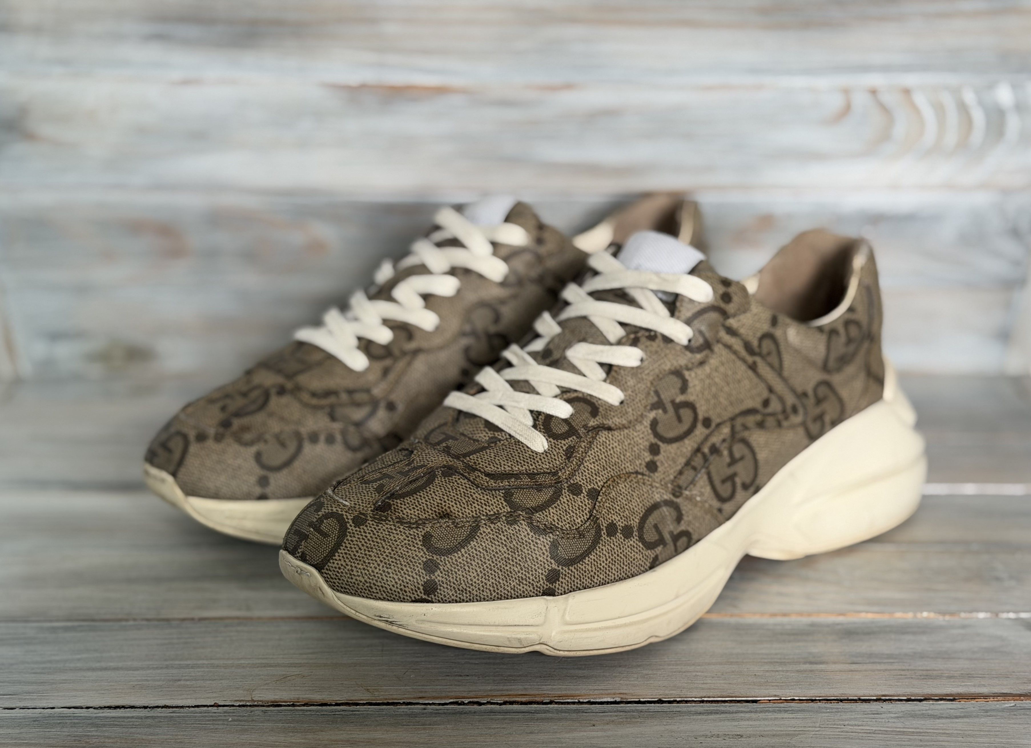 Gucci GUCCI GG Rython 100 Monogram Lace Up Sneakers Made In Italy Size US 11.5 / EU 44-45 - 4 Thumbnail