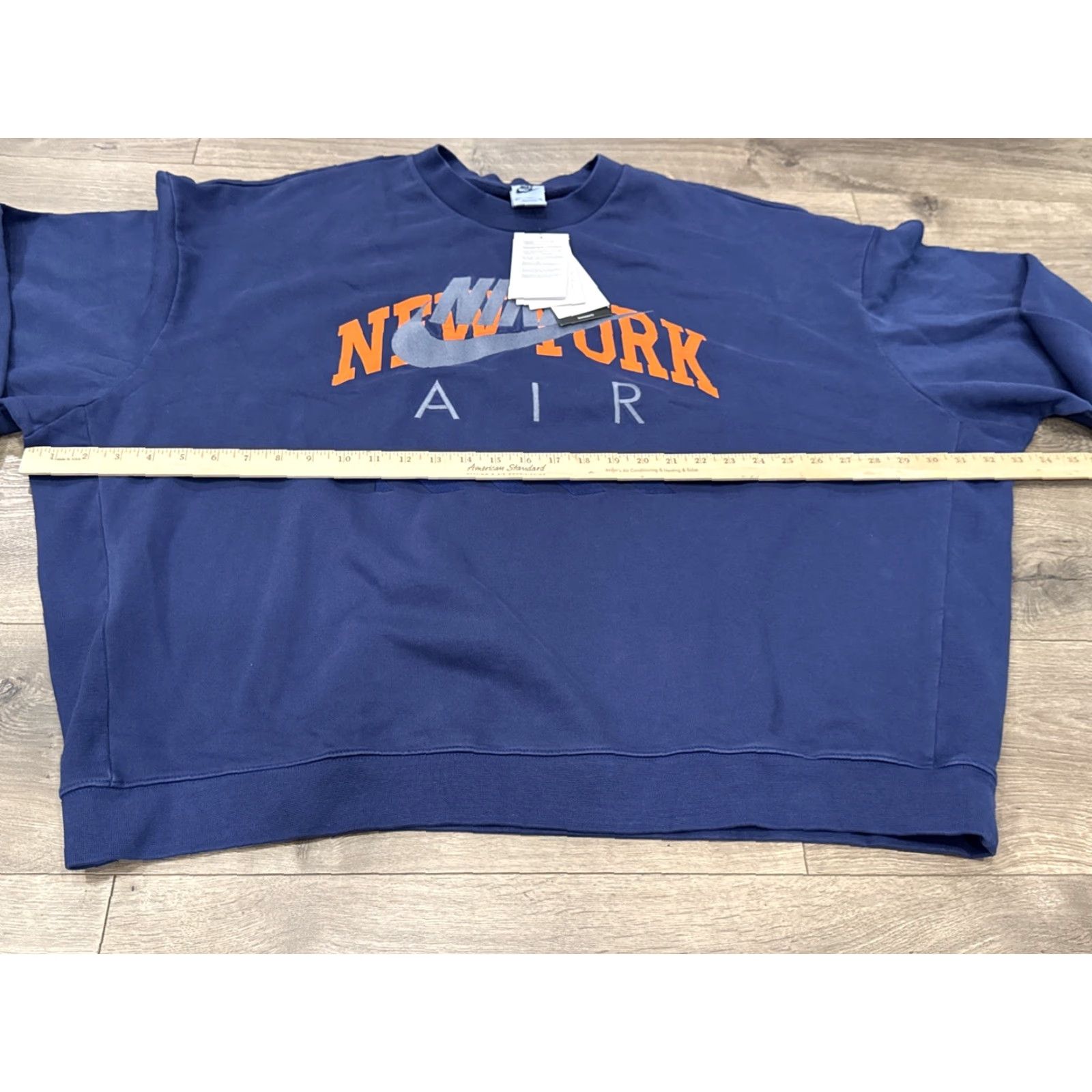 Nike Nike Air NYC Fleece Crew Sweatshirt Mens XXL Blue Void HQ1101-492 Size US L / EU 52-54 / 3 - 4 Thumbnail