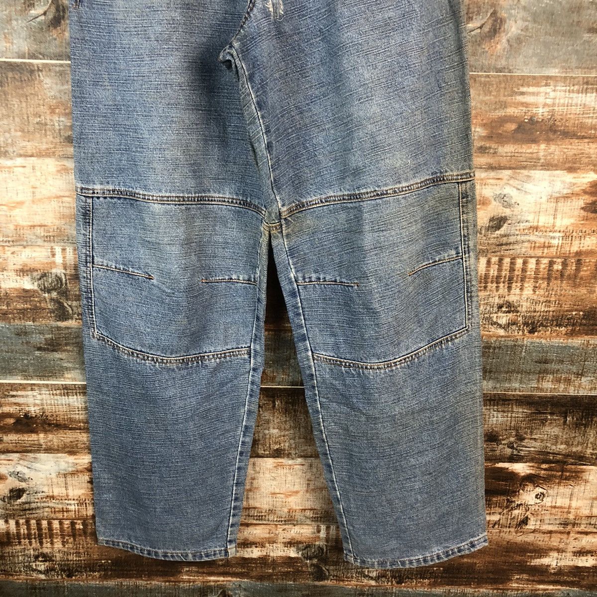 Ringspun DL Ring Spun double knee Blue vintage Denim Pants #C136 Size US 31 - 6 Thumbnail