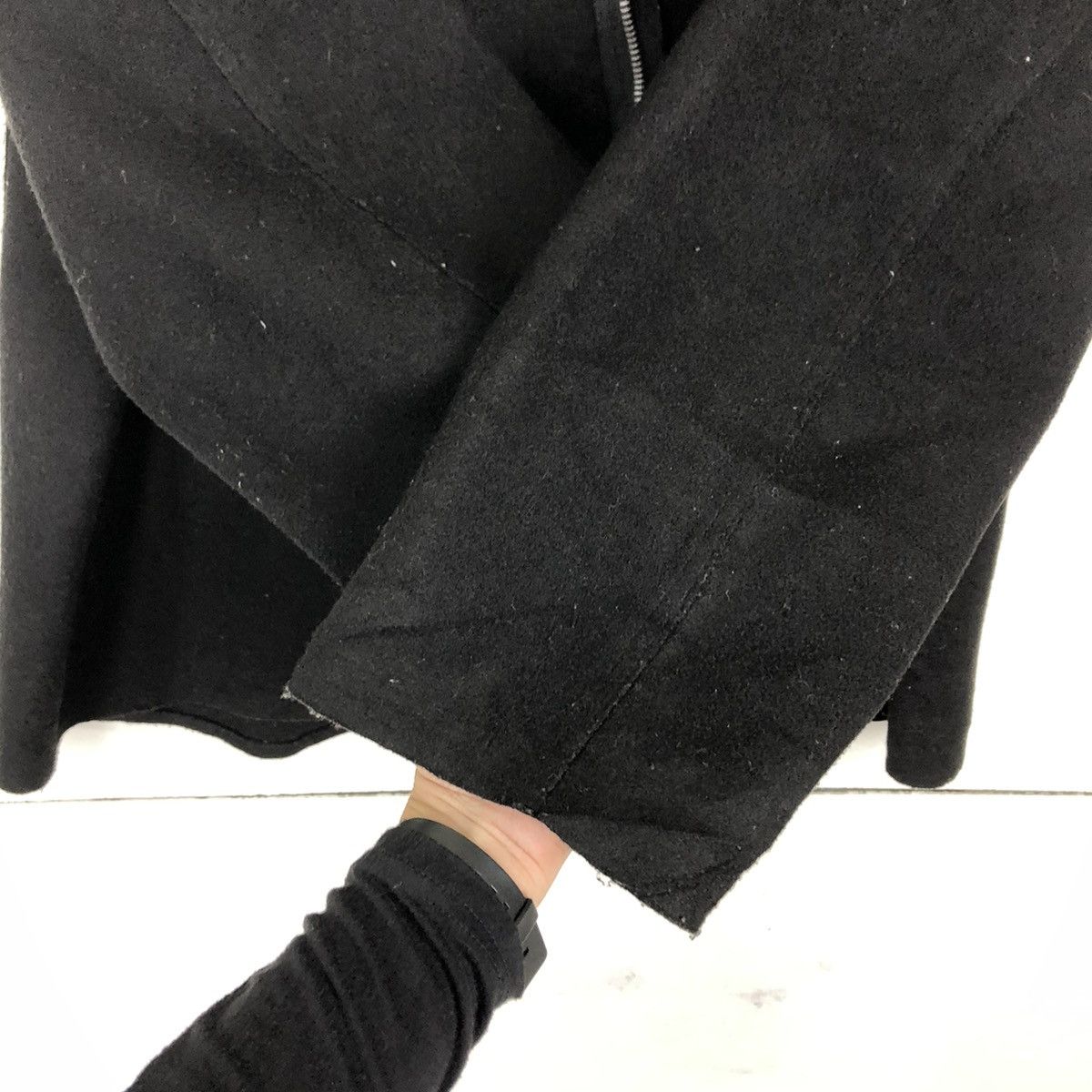 Japanese Brand × Vintage 🔥VINTAGE WOOL CROPPED BIKER JACKET WEGO ISSEY MIYAKE Size US L / EU 52-54 / 3 - 11 Thumbnail