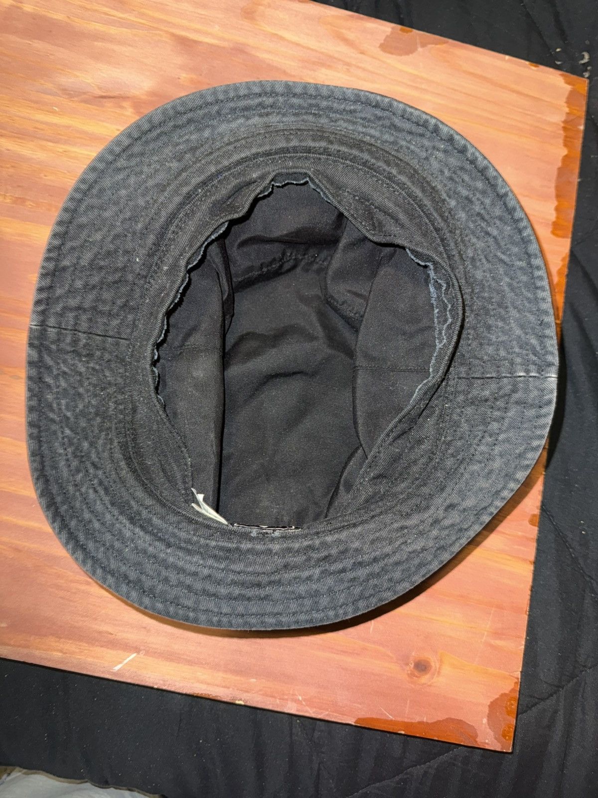 Adidas Adidas Trefoil Bucket Hat in Washed Black with White Logo OS Size ONE SIZE - 6 Thumbnail