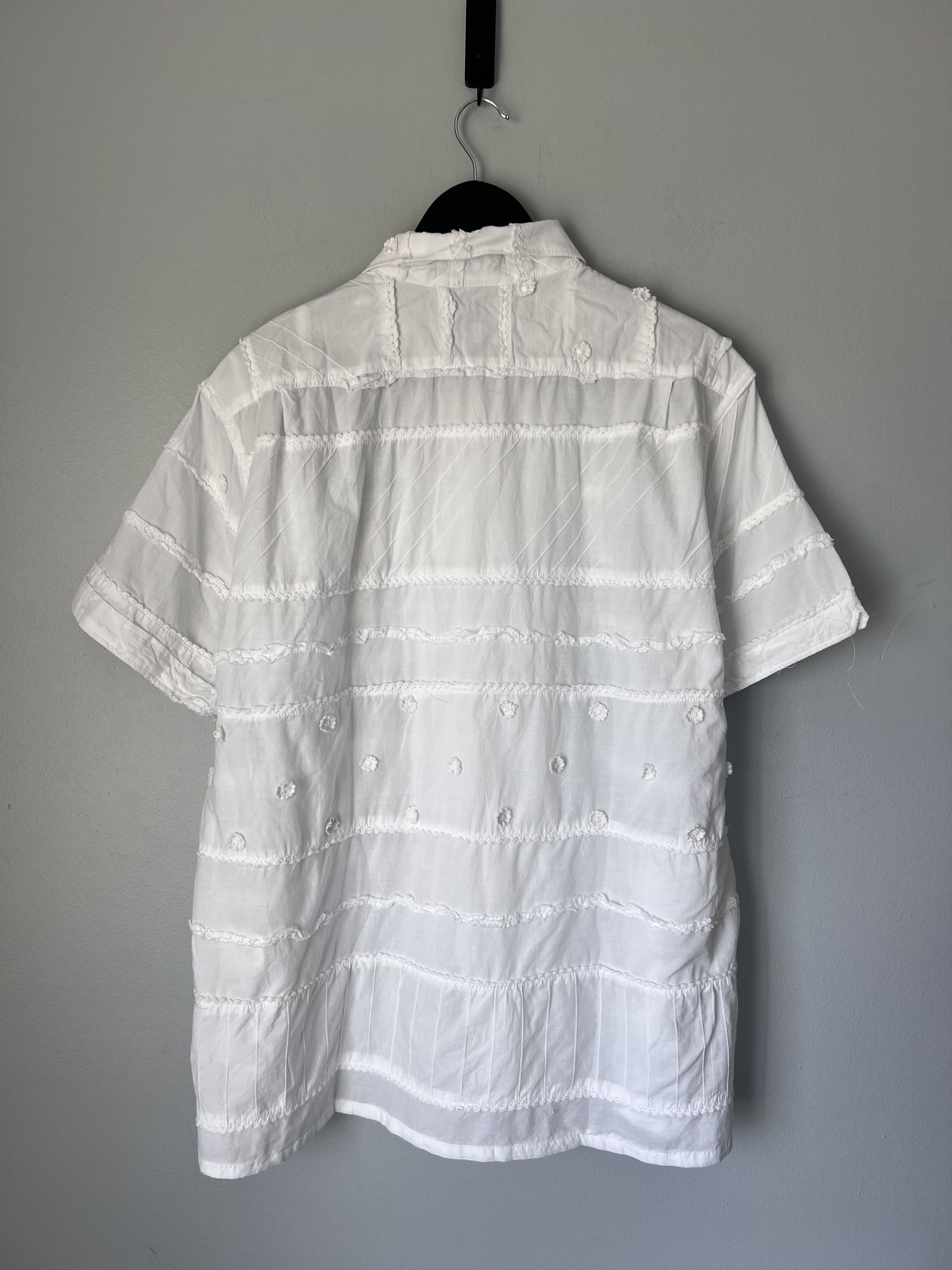 Engineered Garments Engineered Garments Mixed Patchwork Camp Shirt in White Size US M / EU 48-50 / 2 - 5 Thumbnail