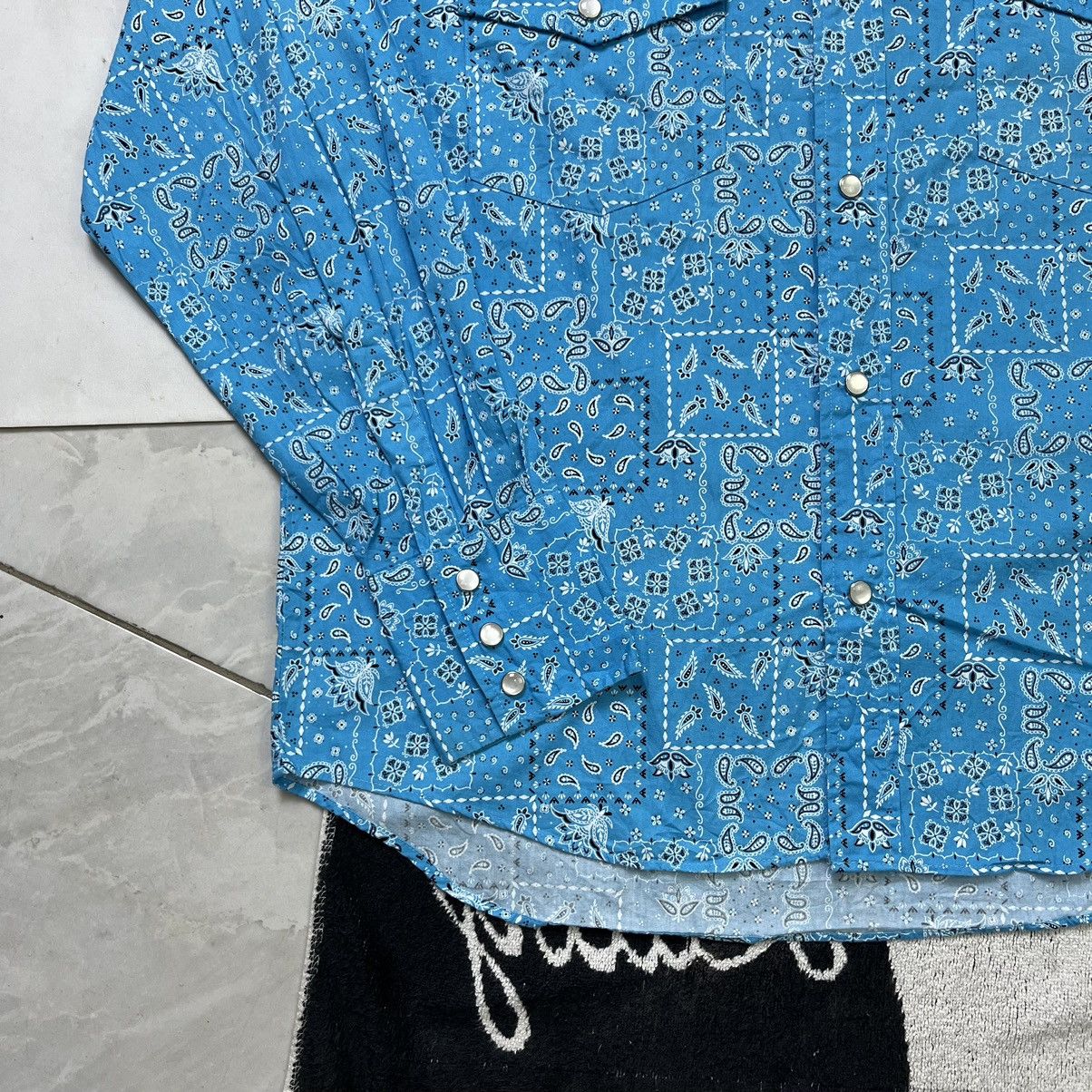 Japanese Brand Blue Ball Bandana Paisley long sleeve Western shirt Size US M / EU 48-50 / 2 - 6 Thumbnail