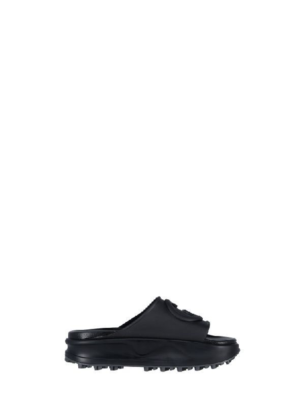 Gucci o1s1wg110425 Women's Slide With Interlocking G in Black Size US 9 / IT 39 - 1 Thumbnail