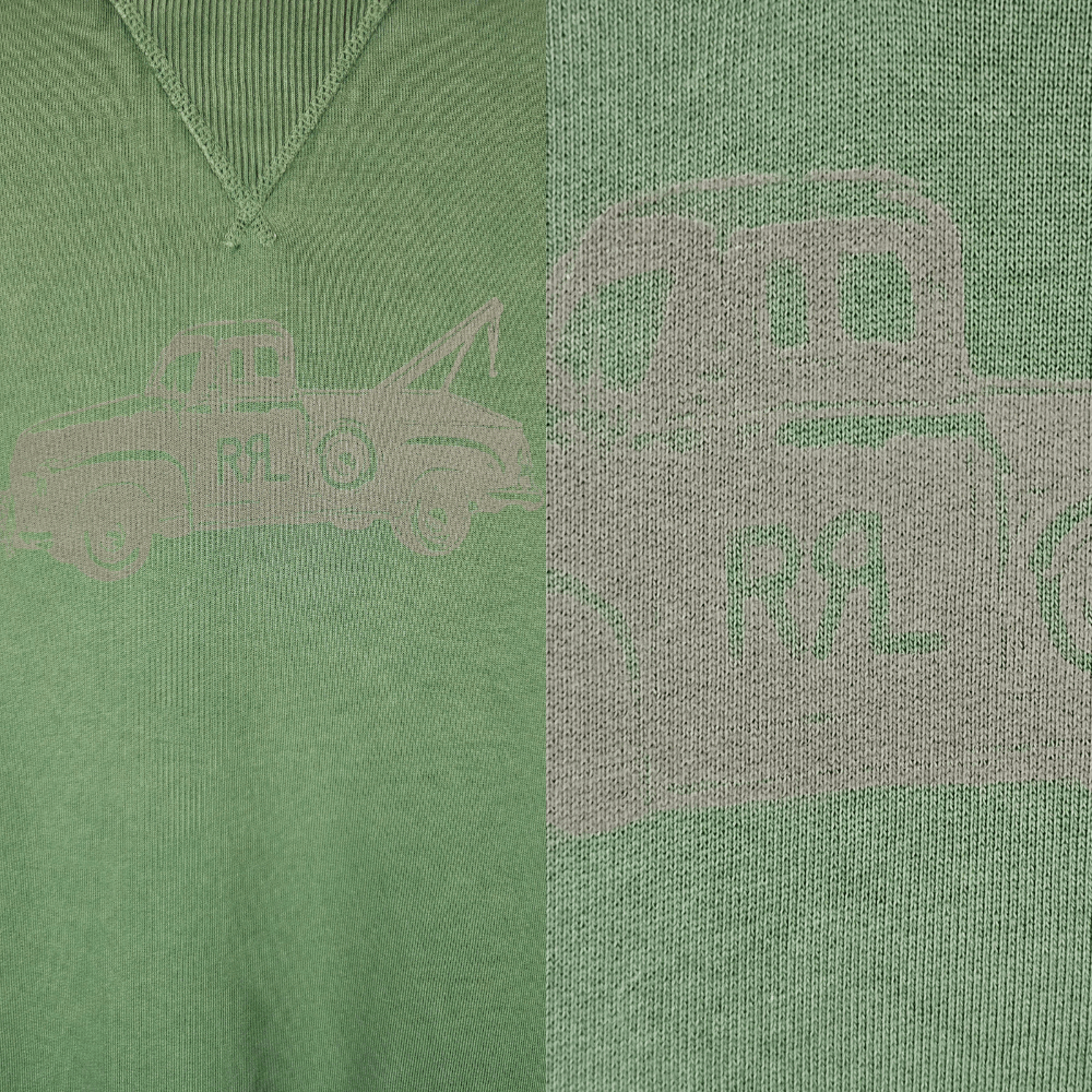 Double RL Ghost Tow Truck Vintage Wash Crewneck Sweat – Sz S image 5