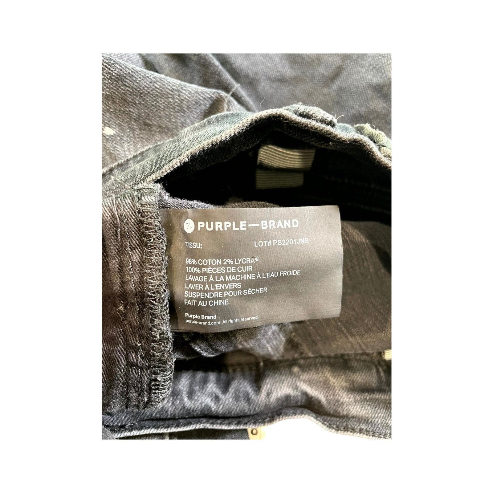 Purple Brand Purple Brand Paisley Patchwork Black Wash Jeans Size US 29 - 8 Thumbnail
