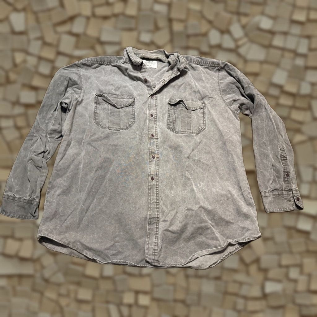 Vintage Northwest Territory Shirt Men’s Small Gray Long Sleeve Button Up Jeans Shirt Size US S / EU 44-46 / 1 - 1 Thumbnail