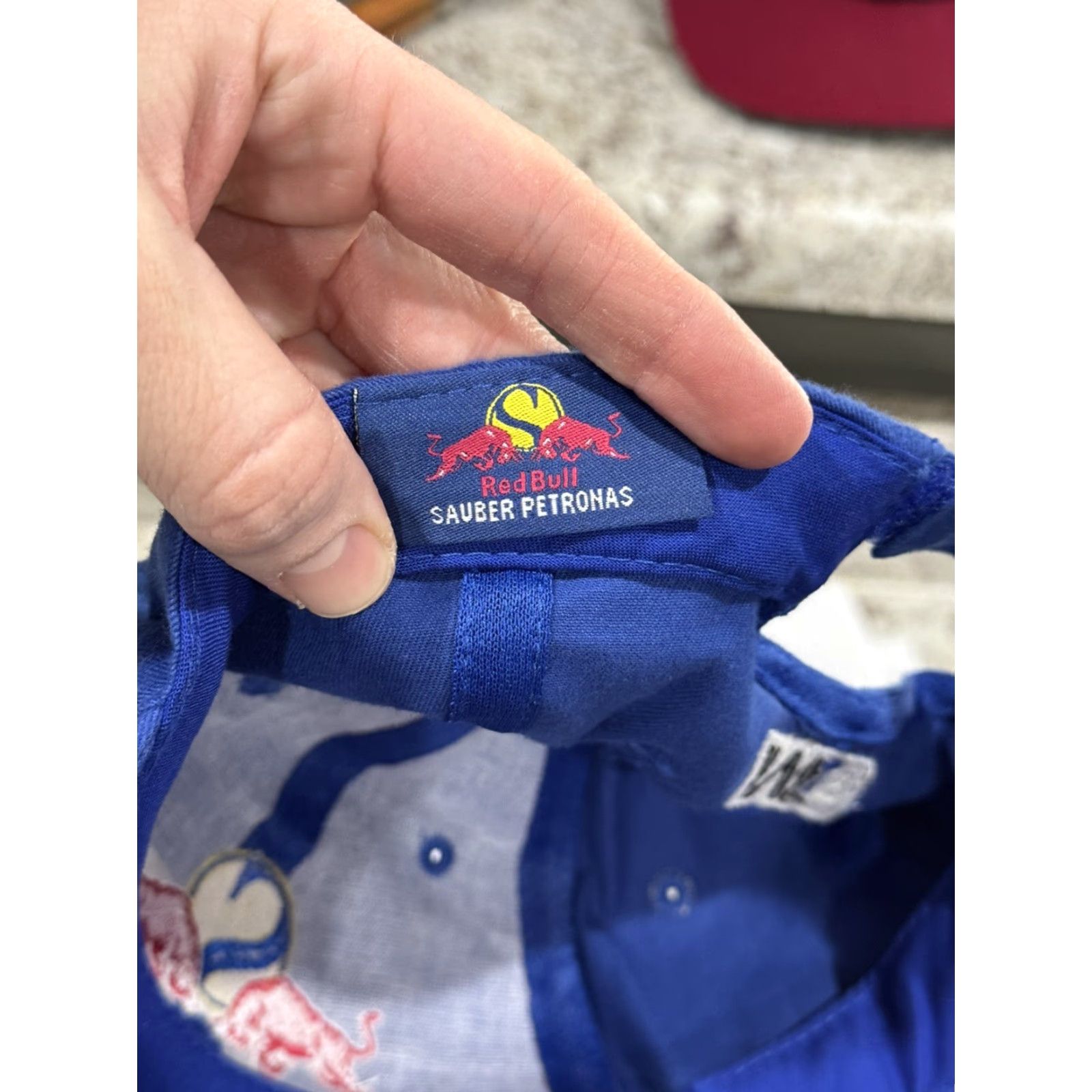 Vintage VINTAGE Red Bull Sauber Patronas Miko Salo Signature Strapback Hat Cap Formula 1 Men One Size Blue Adjustable Cotton Baseball Cap Size ONE SIZE - 5 Thumbnail