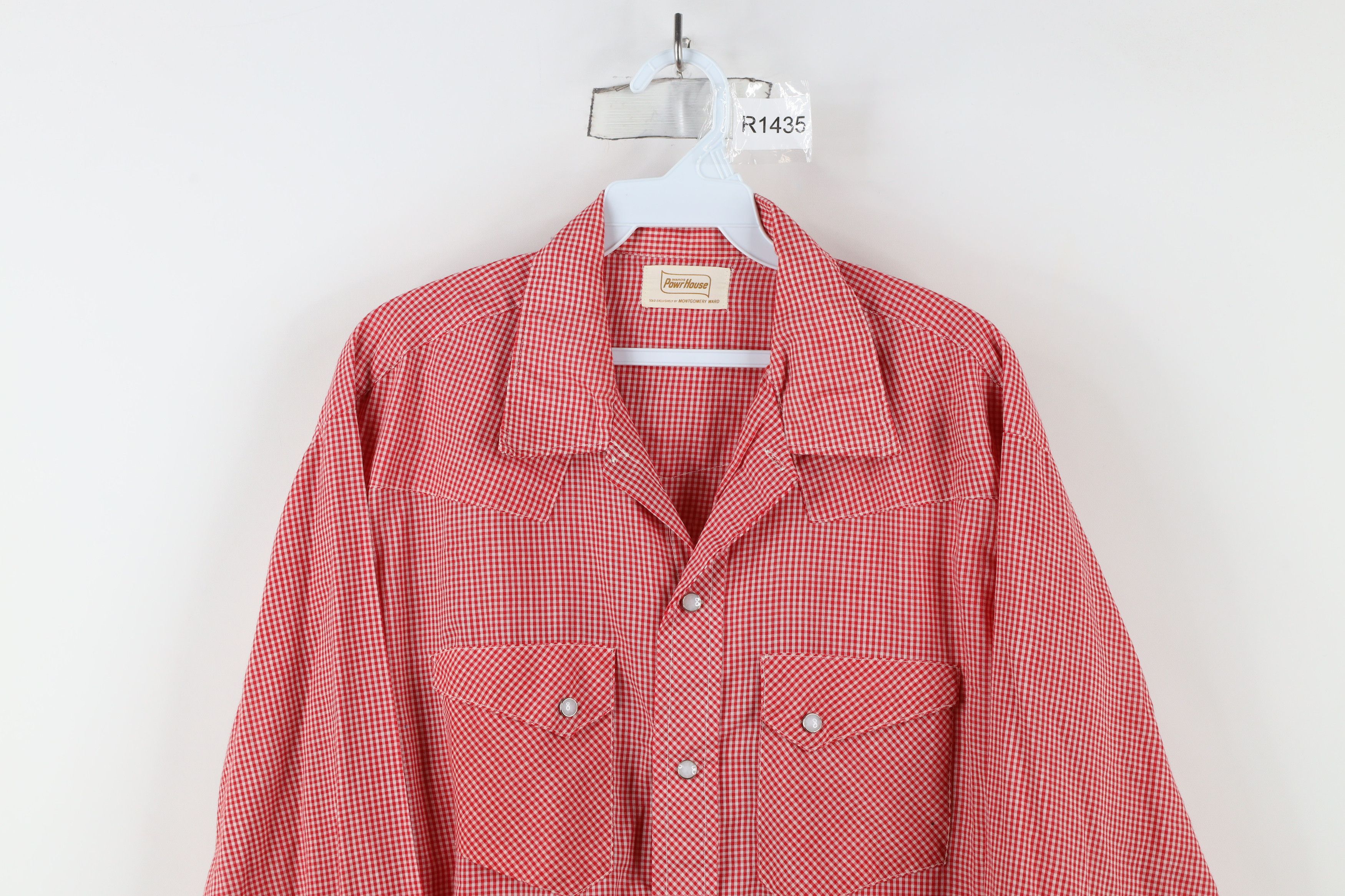 Vintage Vintage 50s Rockabilly Snap Button Shirt Gingham Plaid USA Size US L / EU 52-54 / 3 - 2 Thumbnail